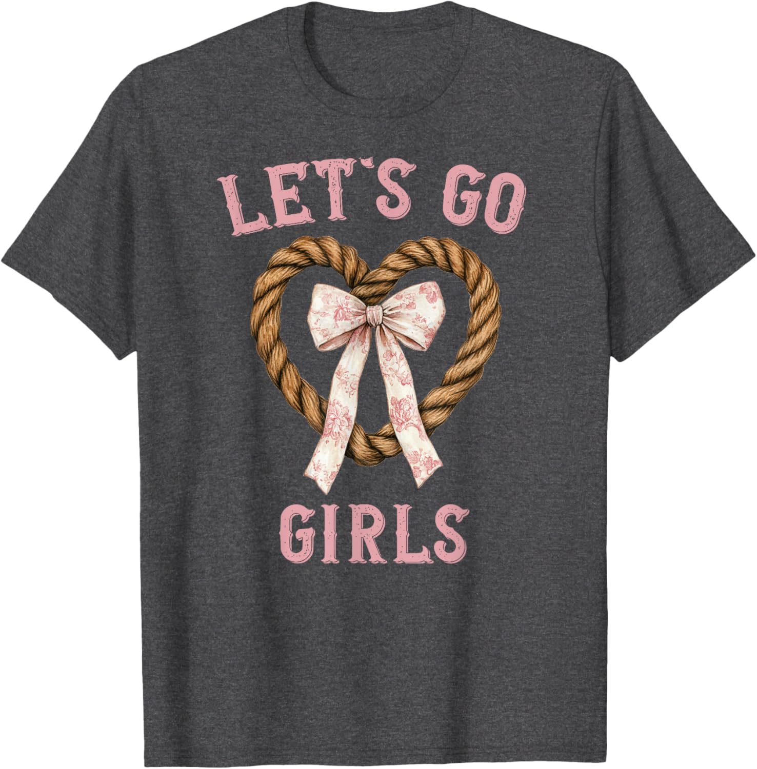 Chinoiserie Pink Cowgirl Lasso T-Shirt for Stylish Western Girls - 8