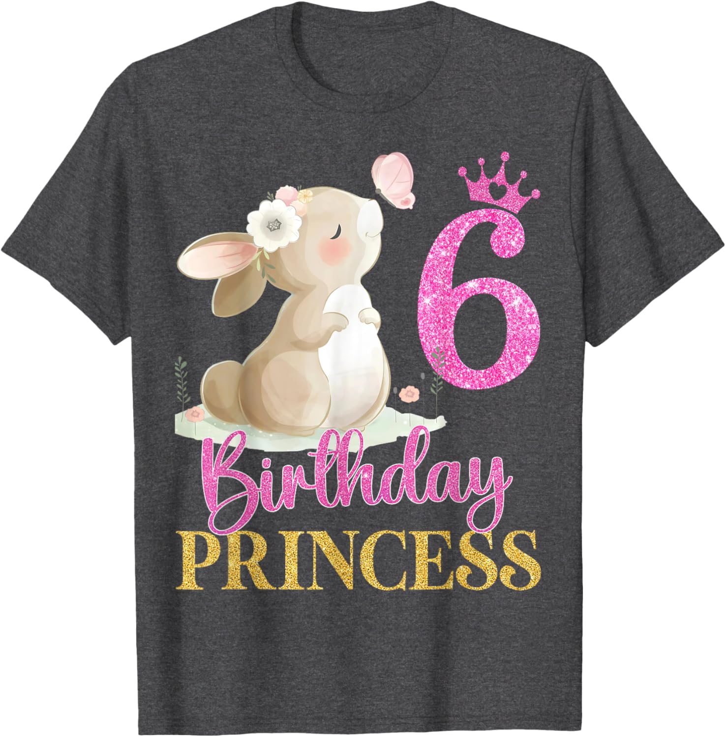 Adorable Rabbit Princess T-Shirt for 6th Birthday Girls - Perfect Gift! - 29