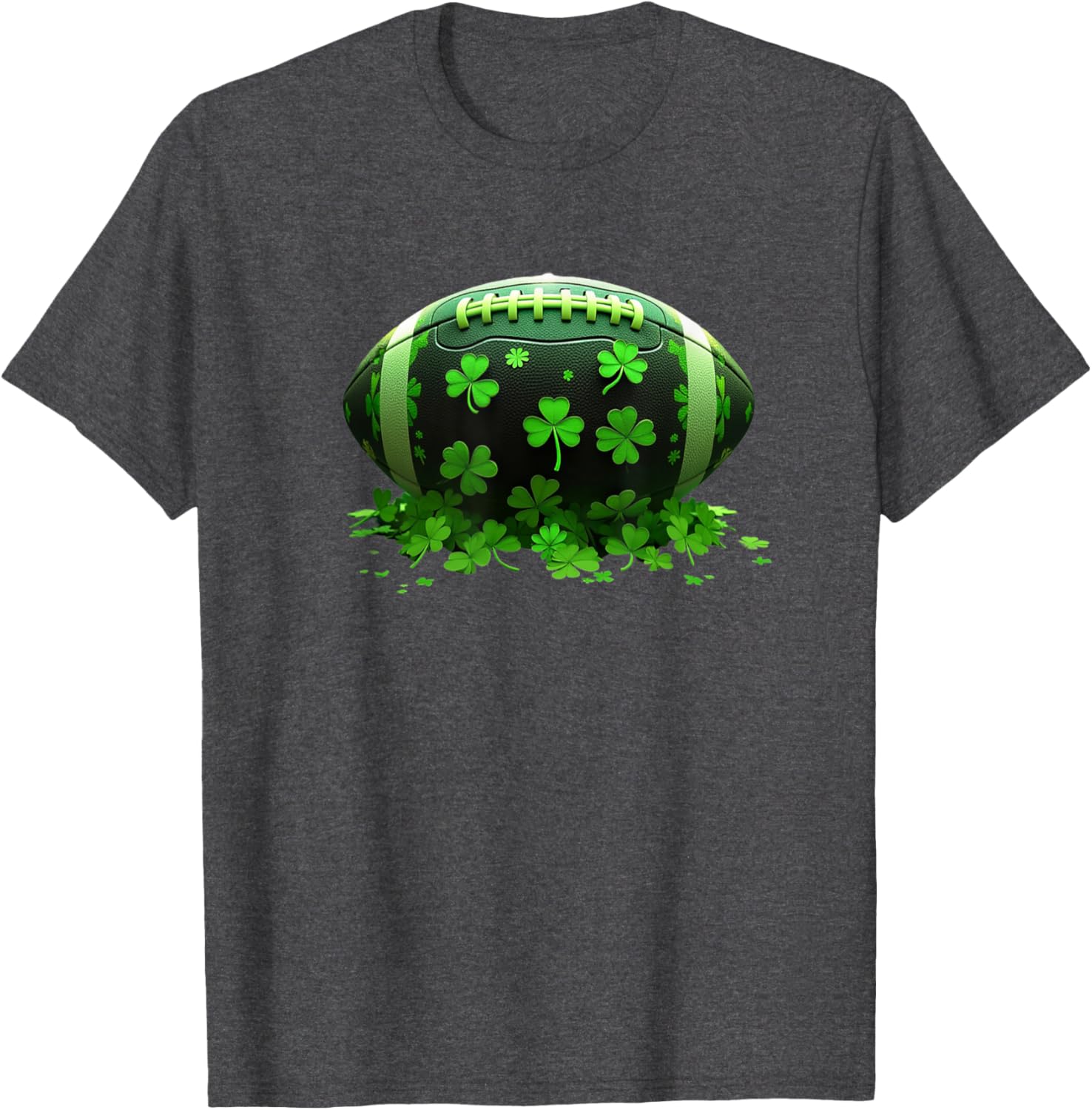 Lucky Shamrock Football Lovers T-Shirt for St Patricks Day Fun - 5