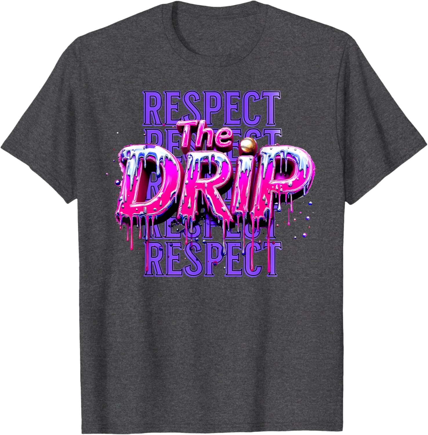 Respect The Drip Baseball Ice Cream Drip T-Shirt for Cool Style - 28
