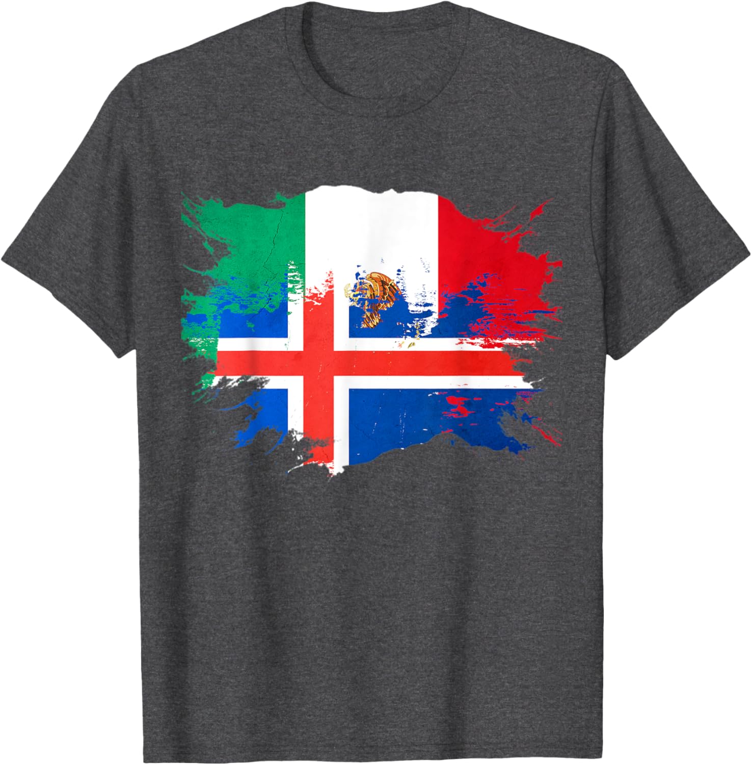 Mexican and Iceland Heritage Flag T-Shirt for Stylish Cultural Pride - 2