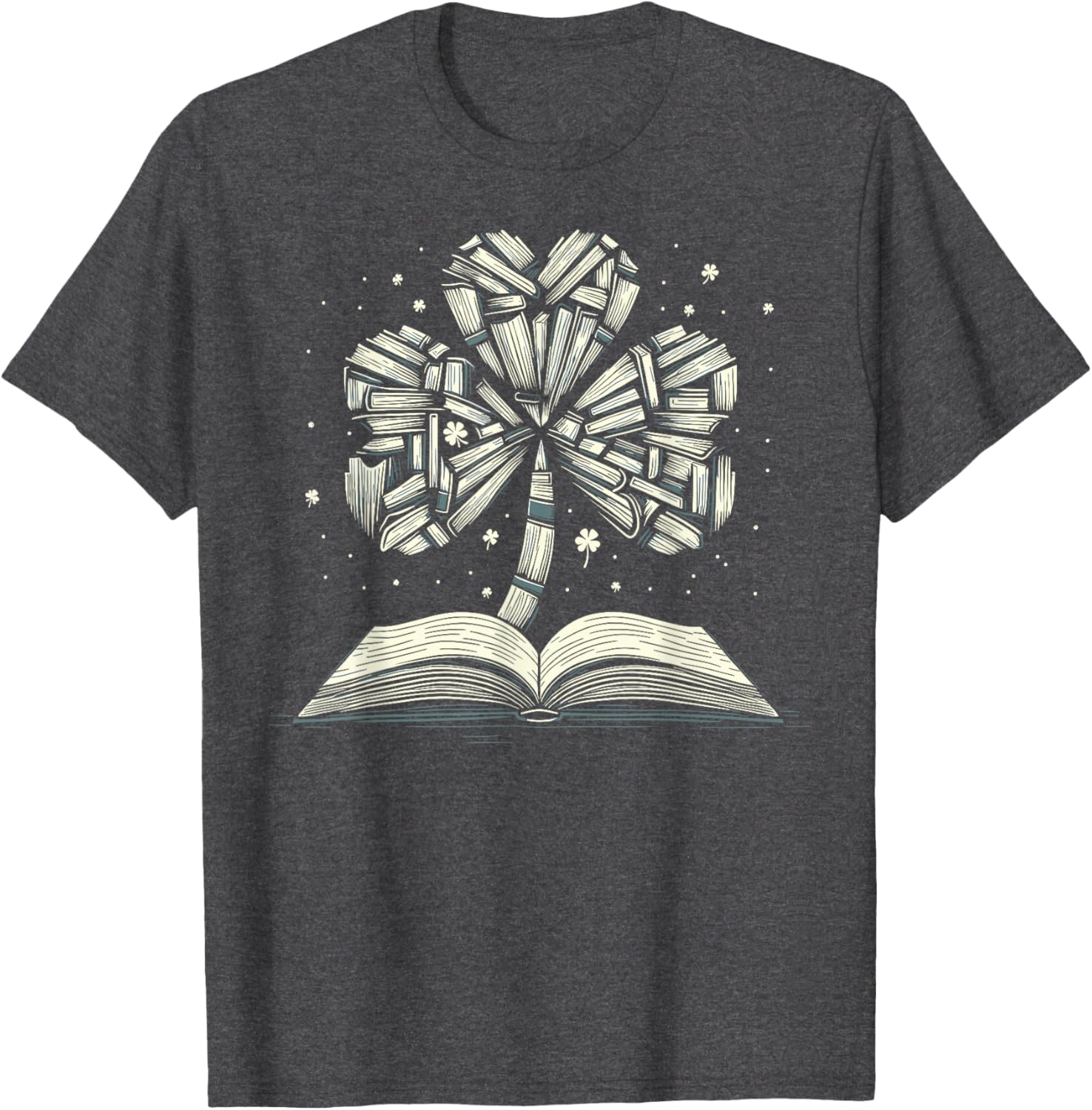 Shamrock Books St Patricks Day Bookworm Librarian T-Shirt for Readers - 7