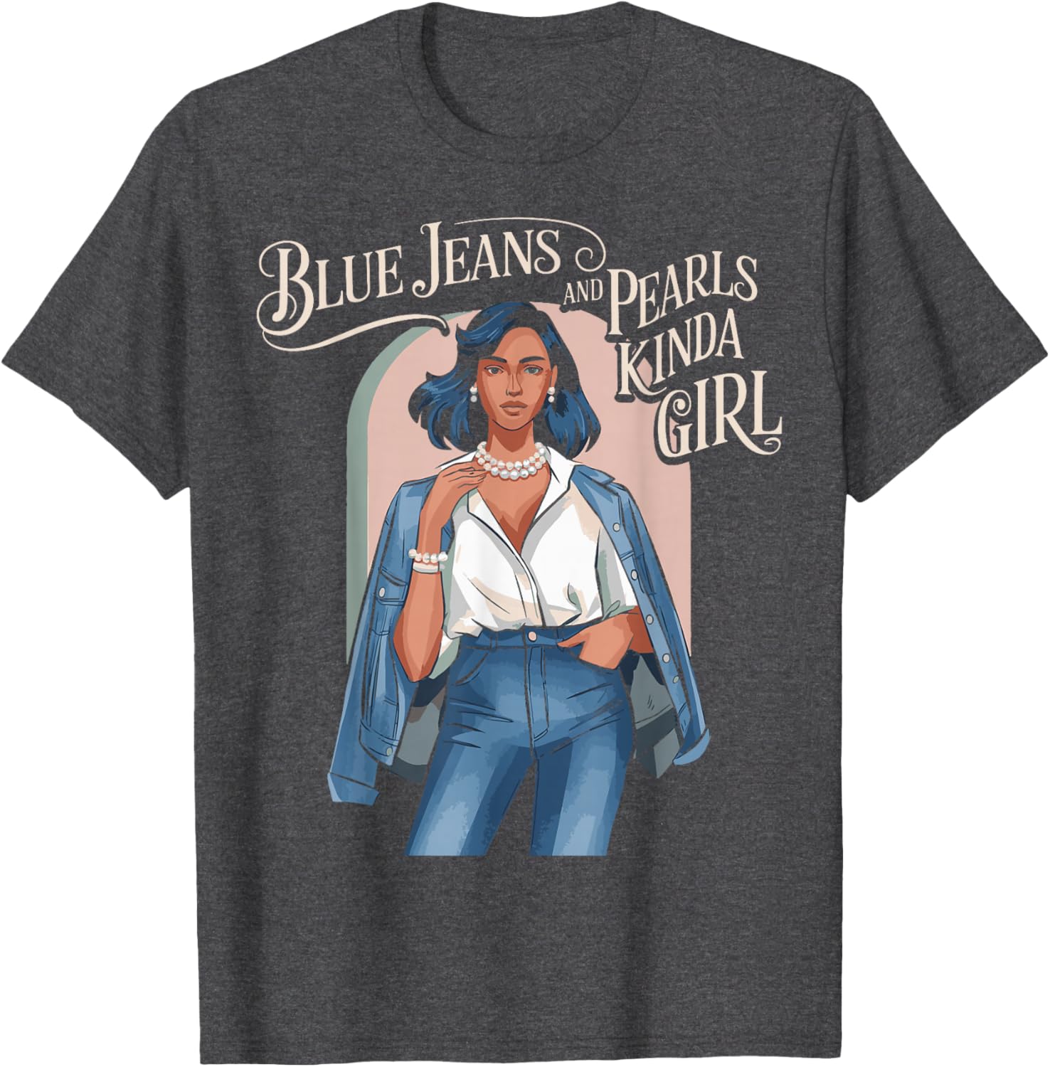 Stylish Blue Jeans Pearl Skinny Jeans Lover T-Shirt for Fashion Enthusiasts - 4