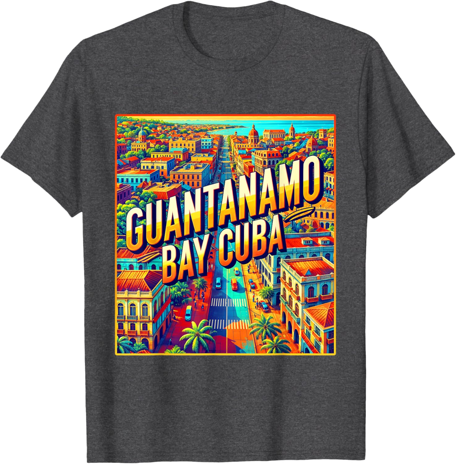 Vintage Retro Guantanamo Bay Cuba T-Shirt for Family Trips - 16