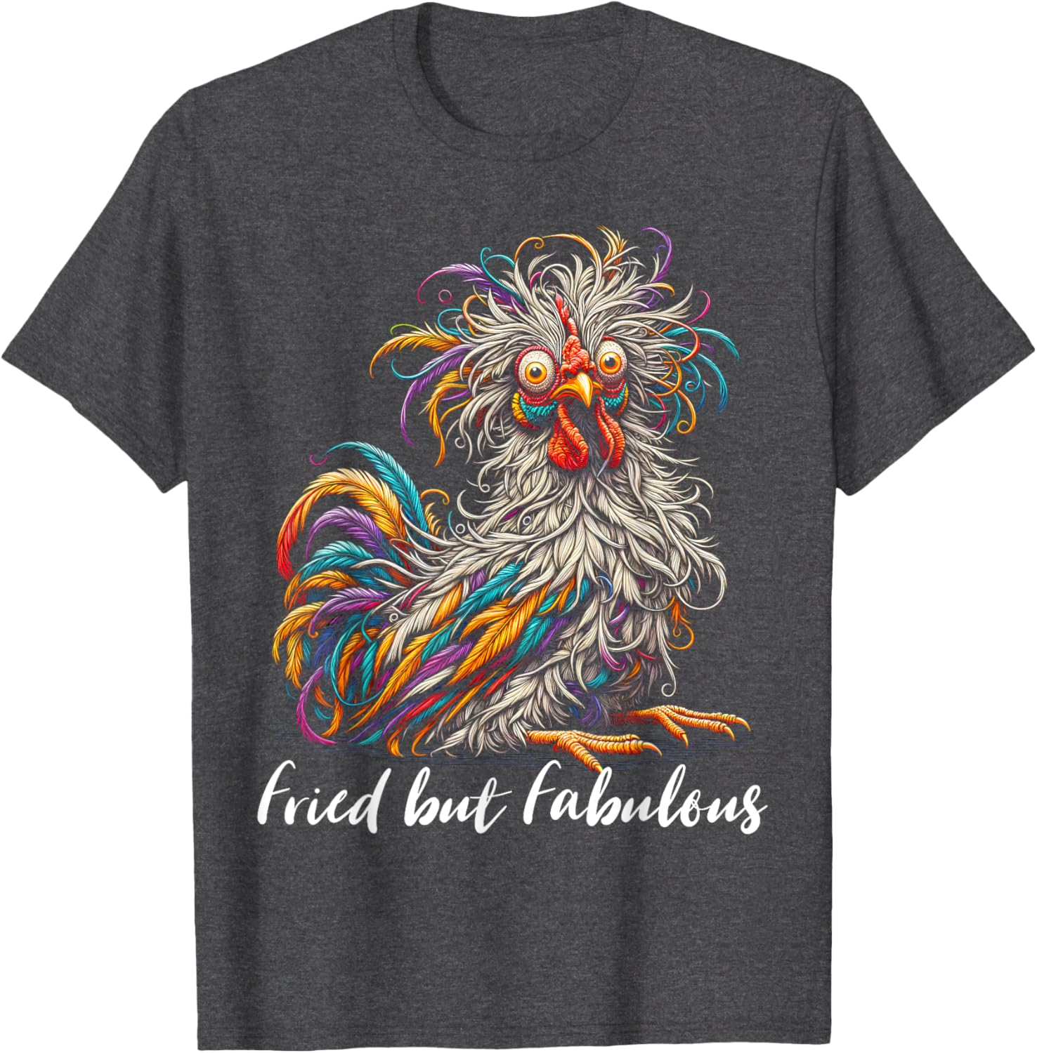 Funny Fried Chicken Love T-Shirt for Women - Fabulous Chicken Graphic Tee - 4