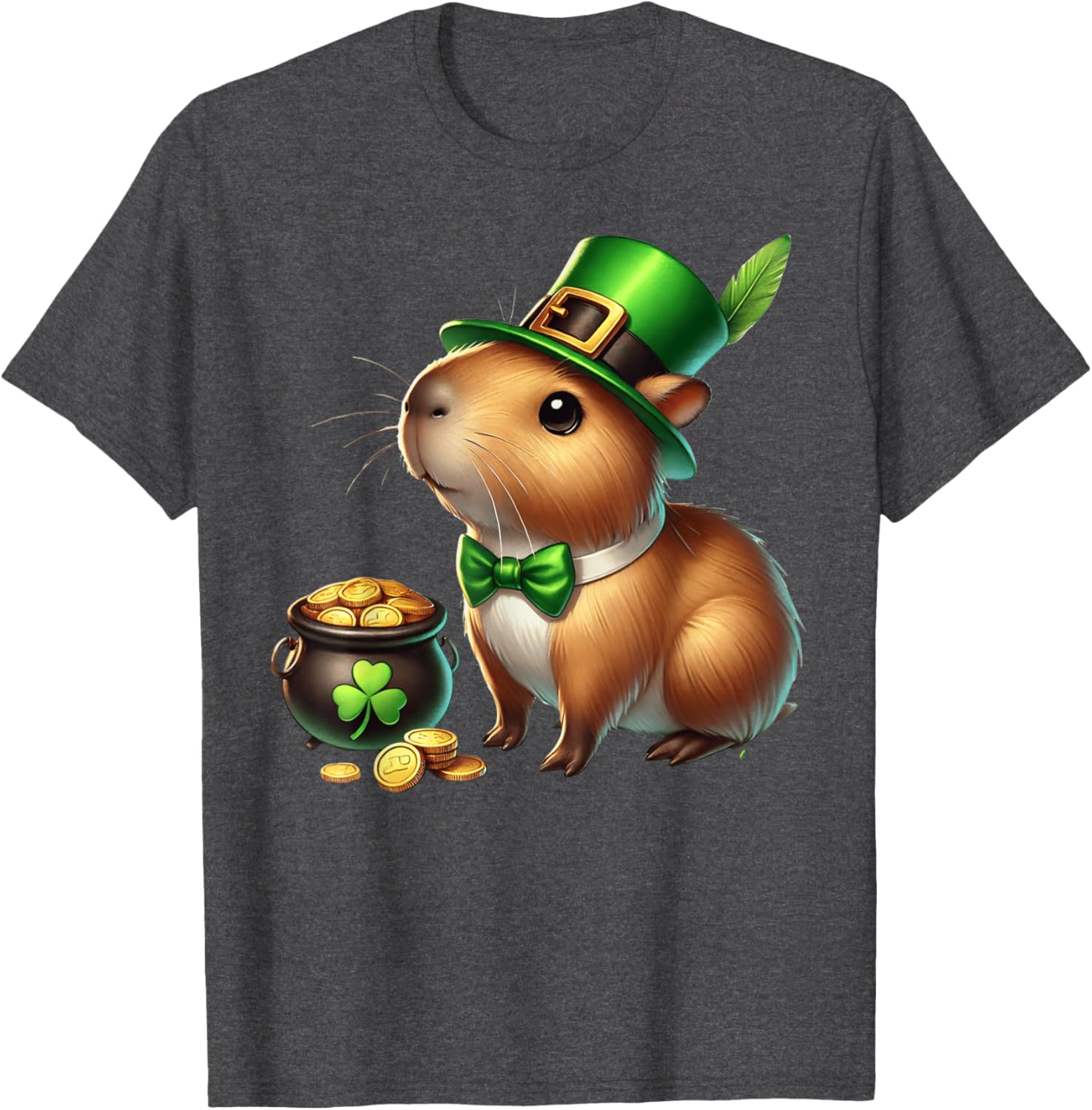 Adorable Guinea Pig Leprechaun St Patrick's Day Kids T-Shirt - 13