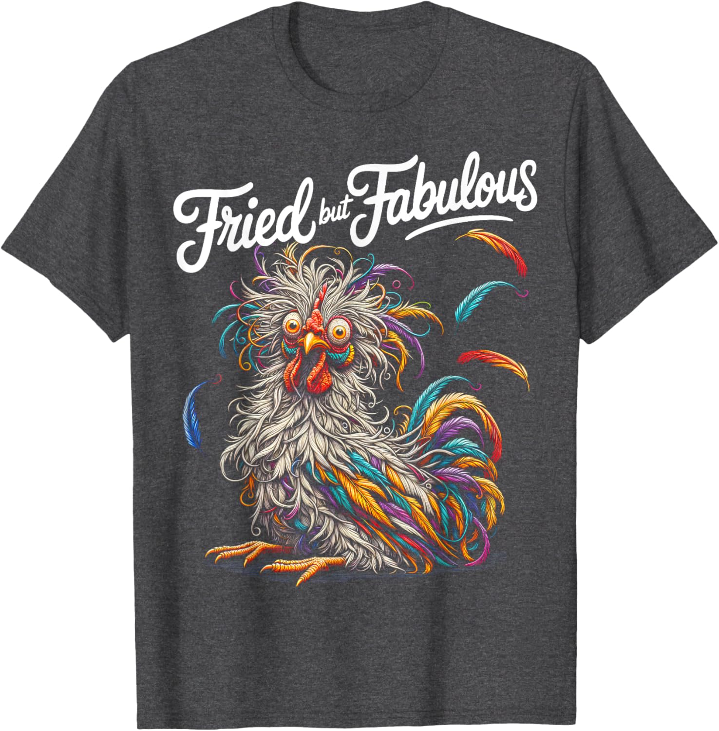 Funny Fried Chicken Love Graphic T-Shirt for Women - Fabulous Style - 1