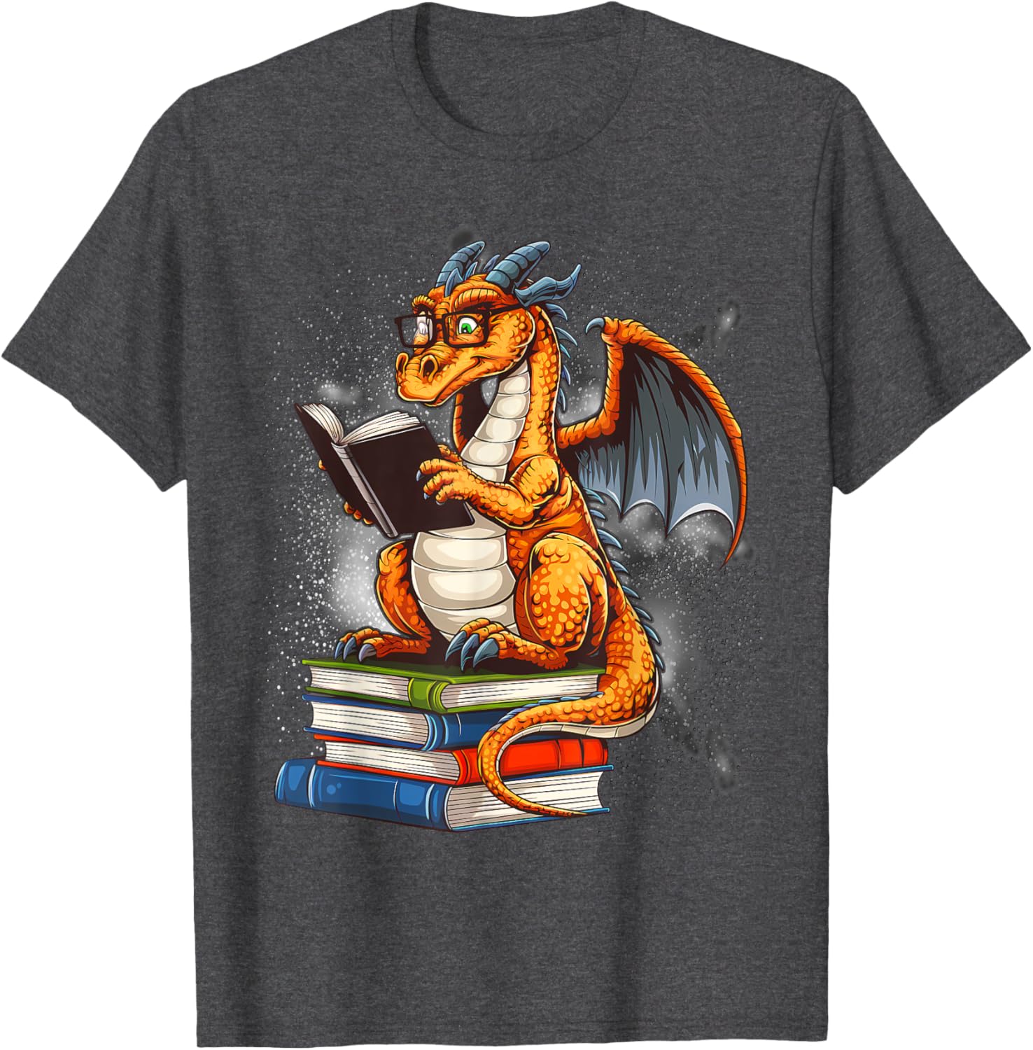Book Dragon Reading T-Shirt for Book Lovers - Cozy Literary Apparel - 7