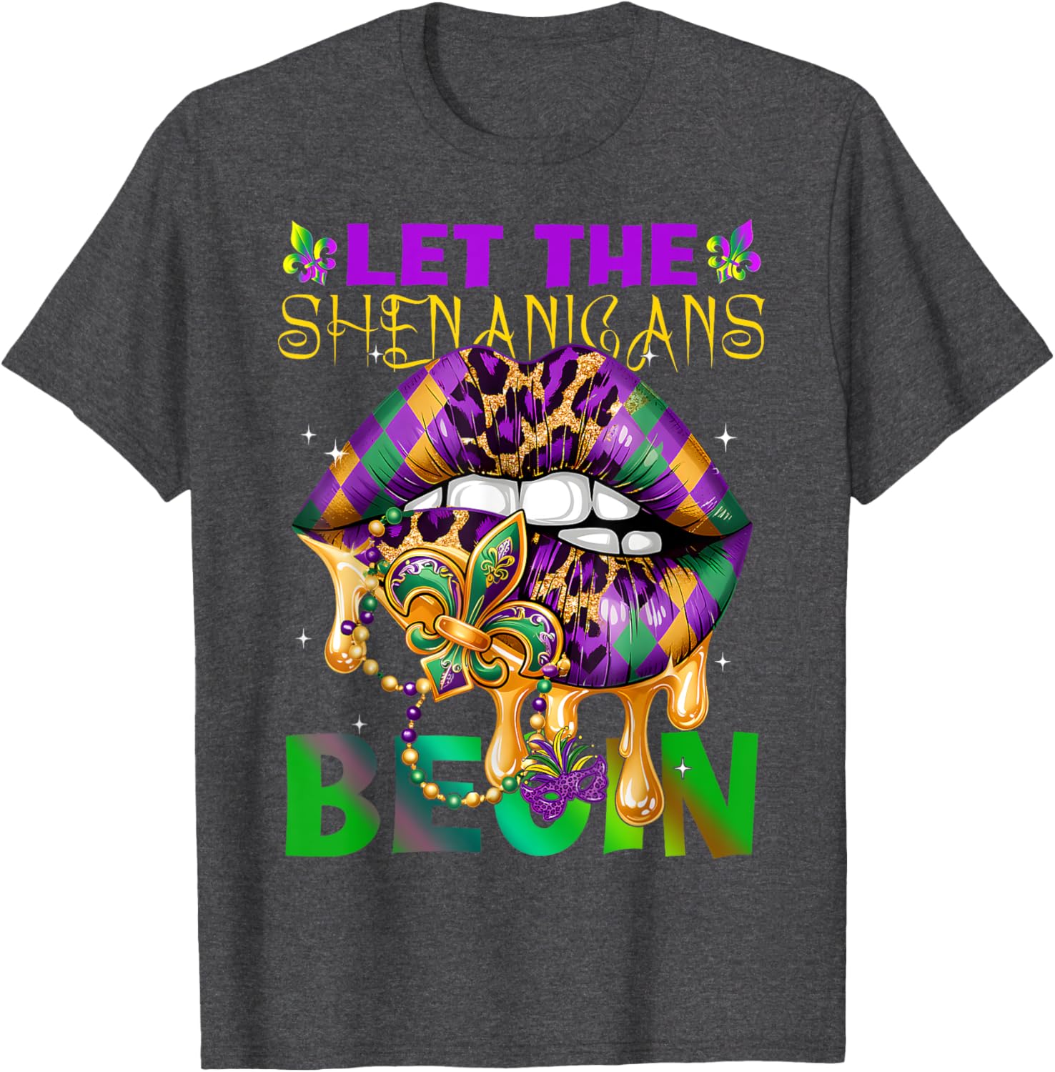 Let The Shenanigans Begin Mardi Gras T-Shirt for Kids and Adults - 3