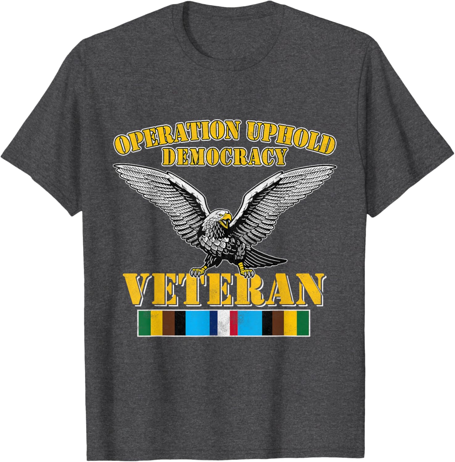 Veteran Operation Uphold Democracy Ribbon Haiti Vintage T-Shirt - 1
