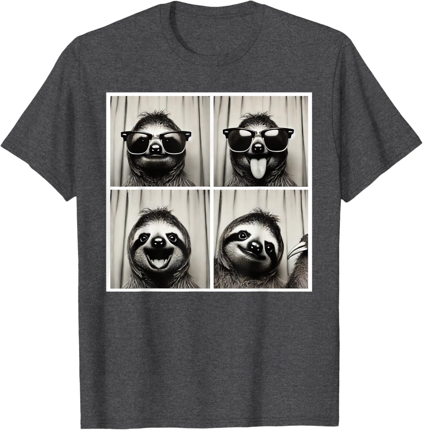 Funny Selfie Sloth T-Shirt with Sunglasses for Fun Casual Wear - 17