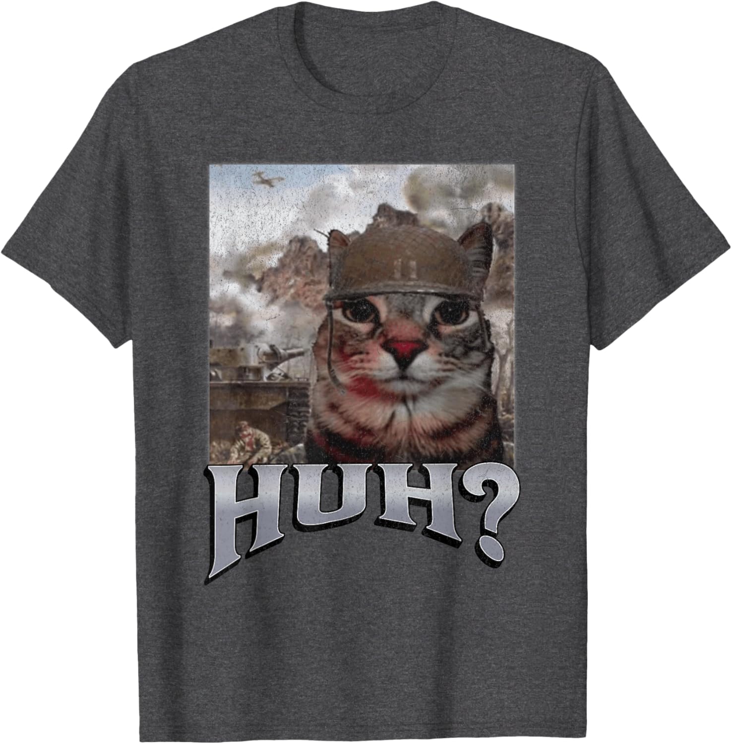 Funny Cat Meme T-Shirt for Men and Women - Huh? Graphic Tee - 5