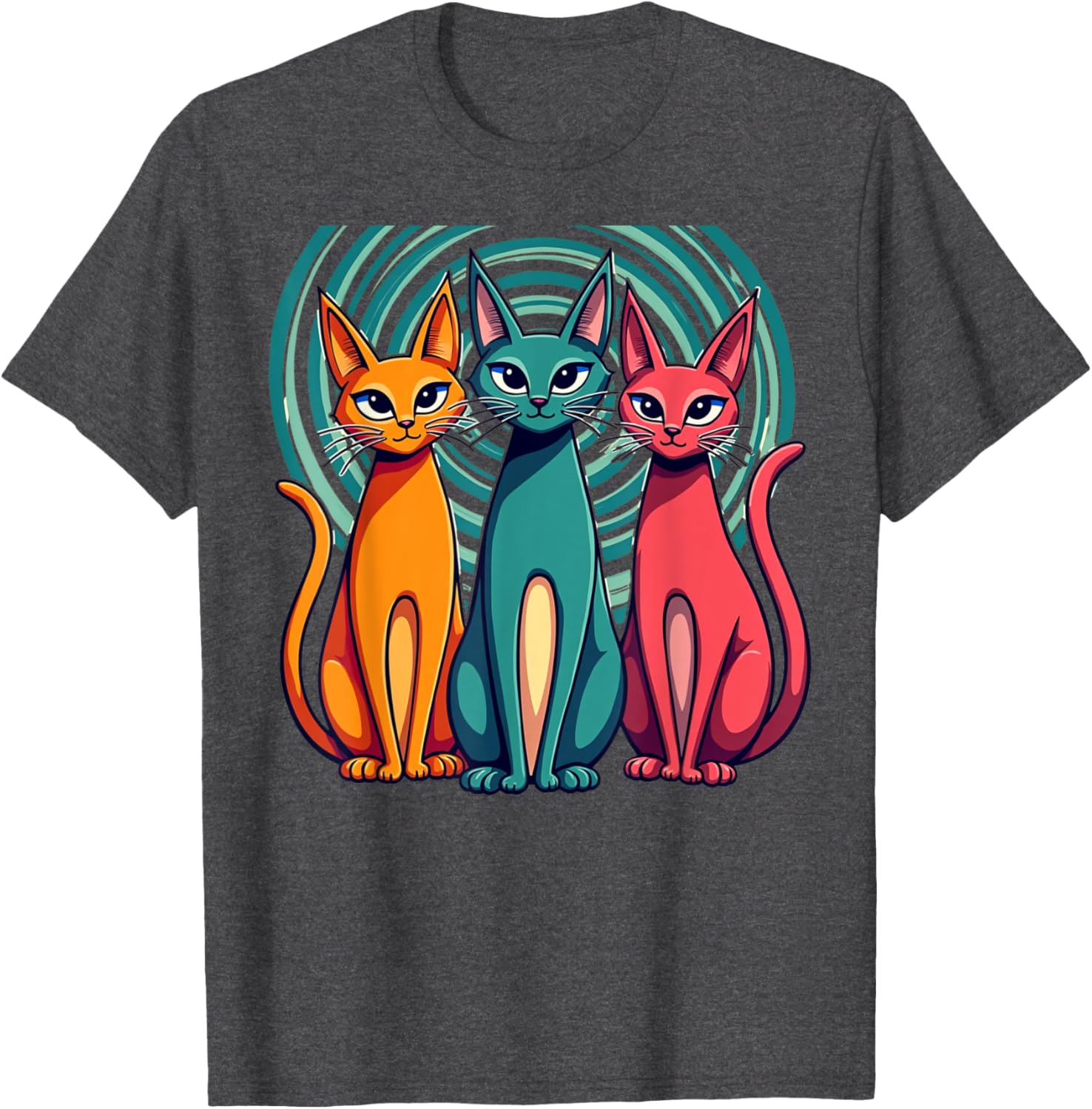 Vintage Retro Mid-Century Modern Cats T-Shirt 50s 60s Style Fashion - 27