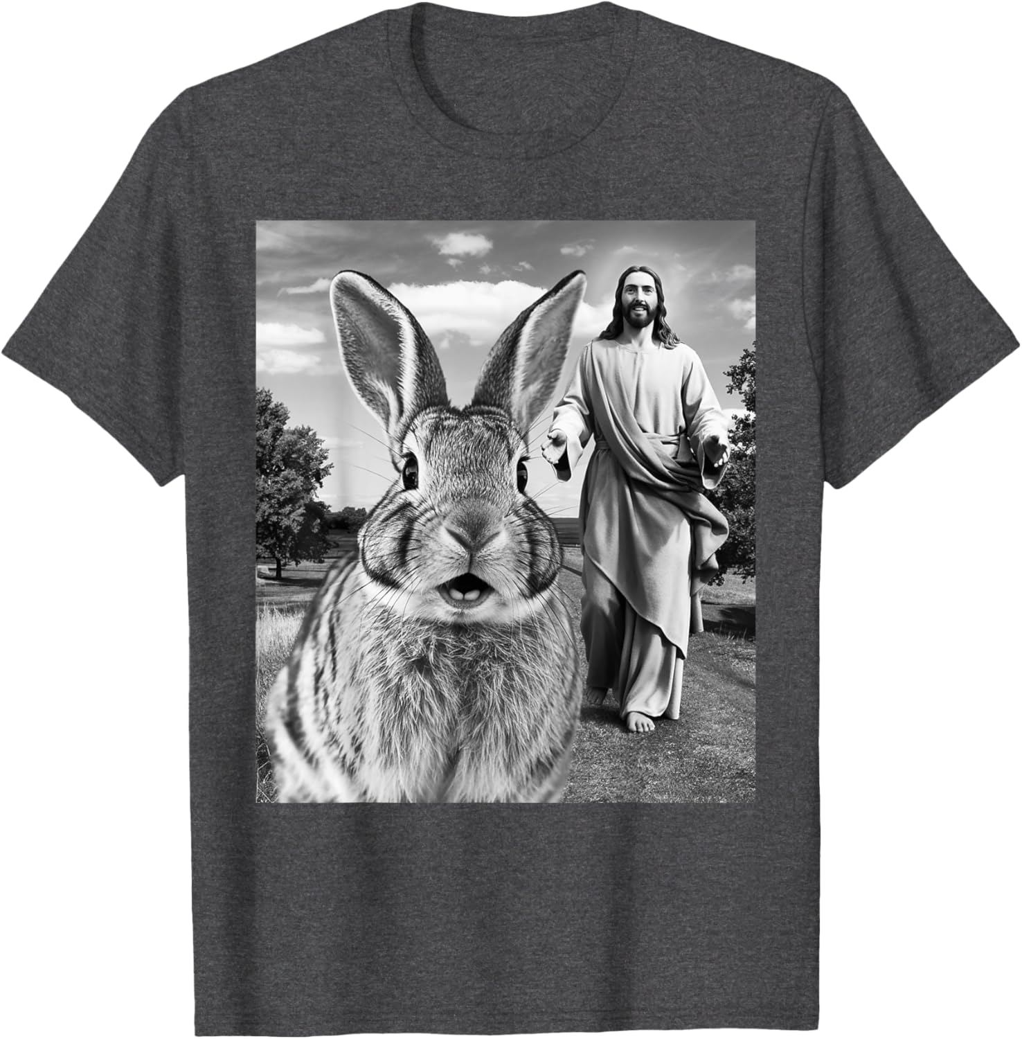 Happy Easter Bunny Selfie T-Shirt for Men Women Kids Fun Christian Style - 8