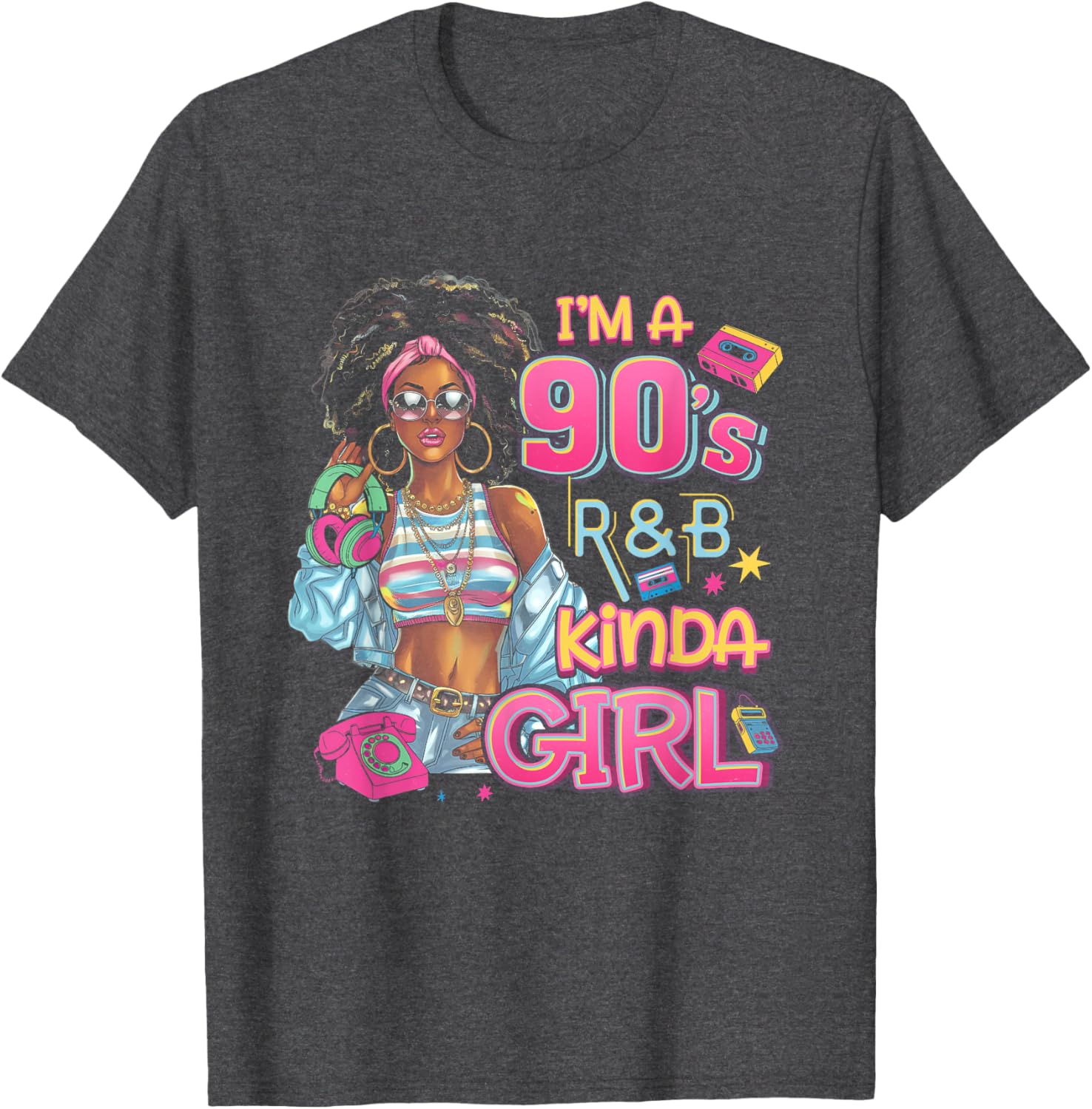 90s Kinda Girl RnB Hip Hop Soul Vibe Throwback Music T-Shirt - 14