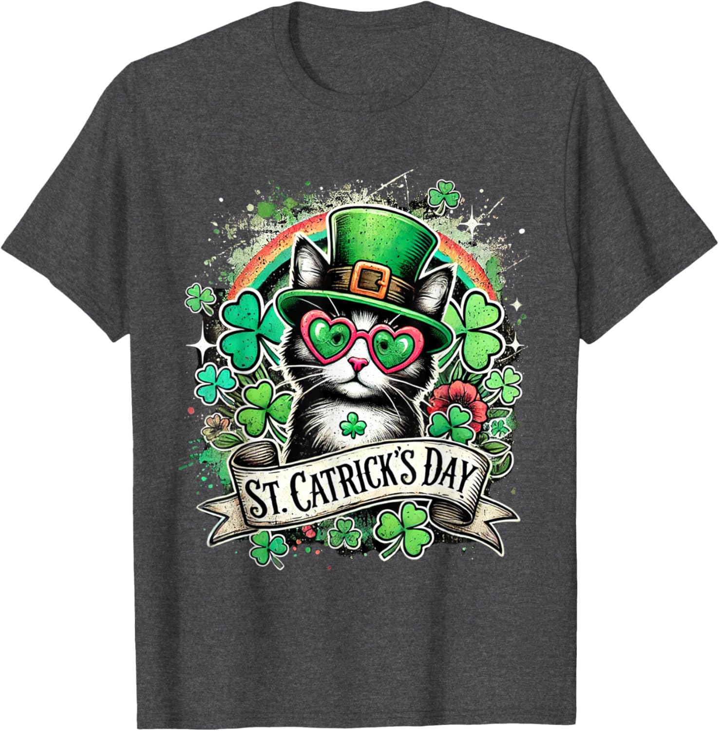 St Patricks Day Cats T-Shirt for Men, Women, and Kids - Fun Pet Tee - 14