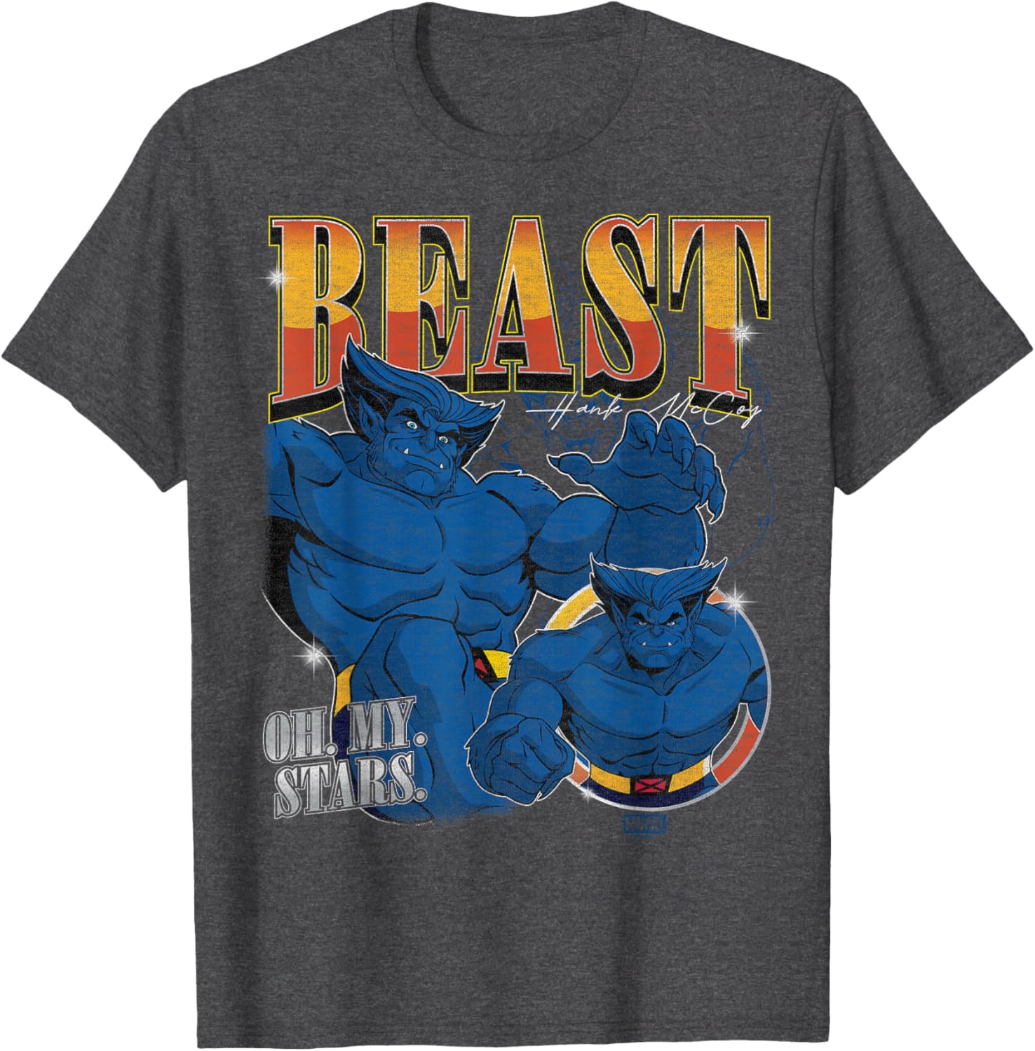 X-Men Beast Oversized T-Shirt for Fans of Classic Marvel Comics Style - 2