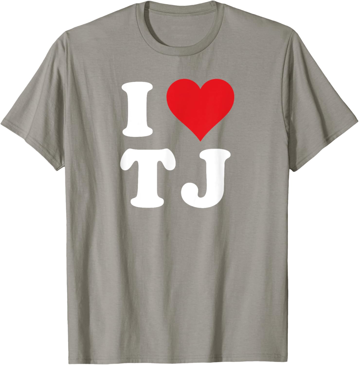 I Love TJ Initials T-Shirt Cute Heart Design for T J Fans - 14