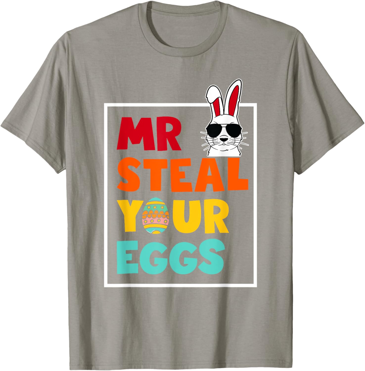 Funny Mr Steal Your Eggs Bunny T-Shirt for Toddlers - Easter Spring Style - 9