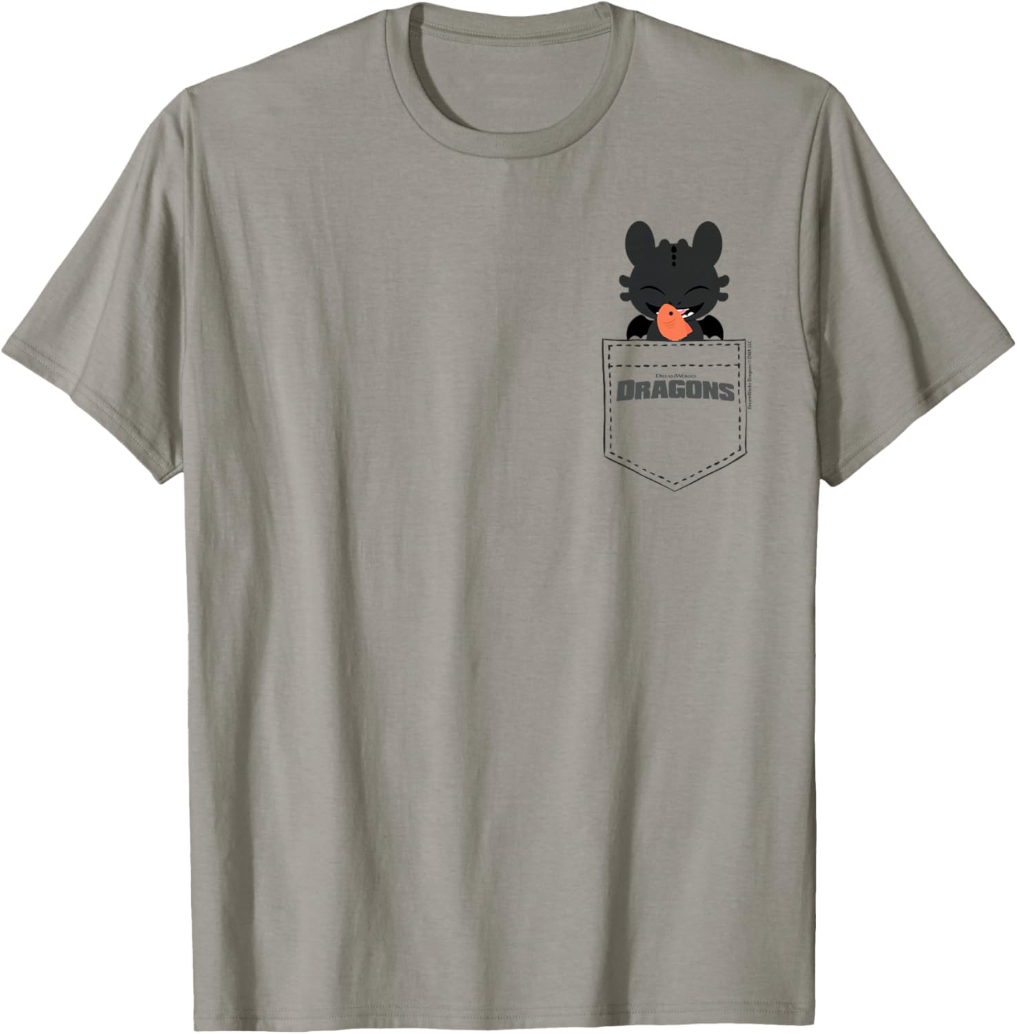 DreamWorks Dragons Toothless Faux Pocket T-Shirt for Fans and Adventures - 9