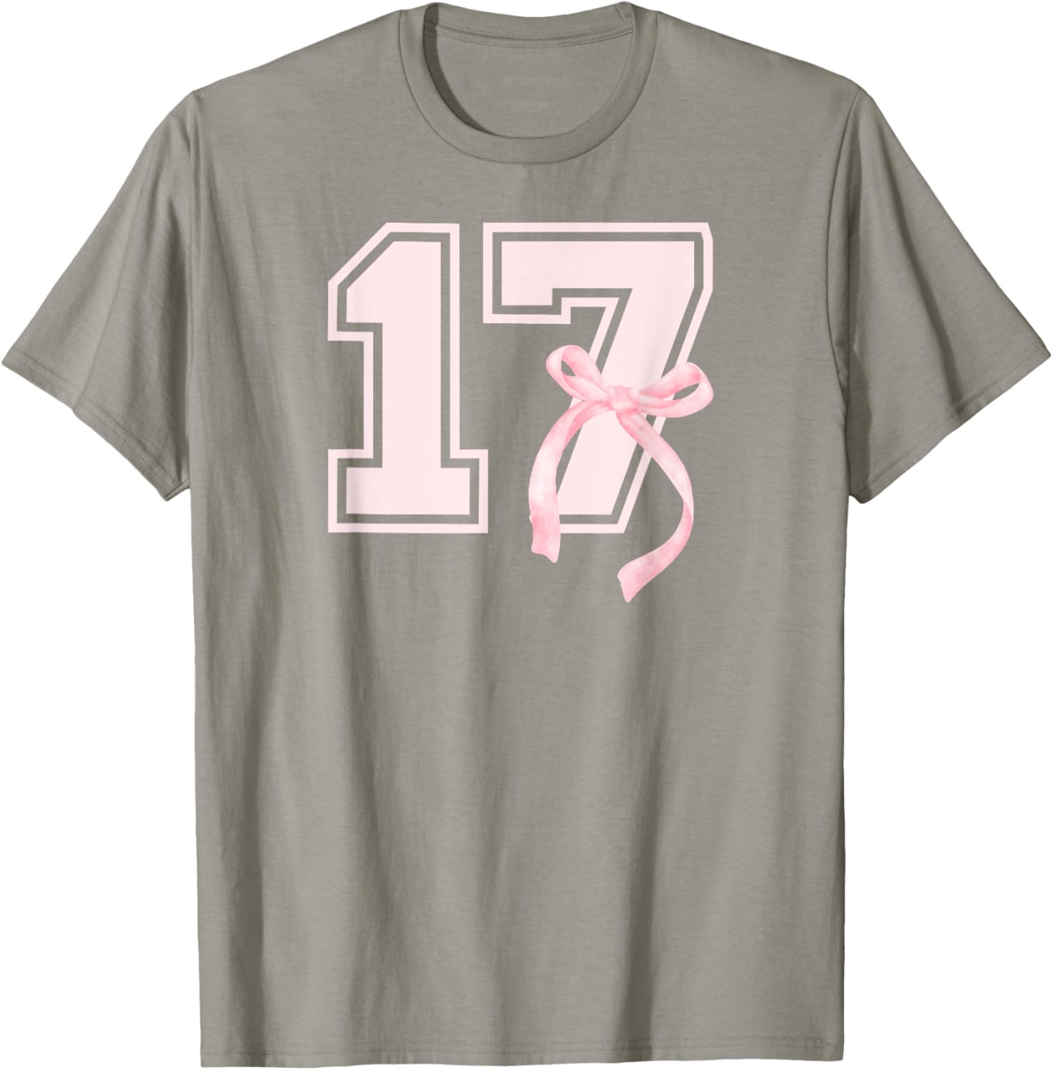 17th Birthday Bow T-Shirt for Stylish Seventeen Year Old Girls - 3