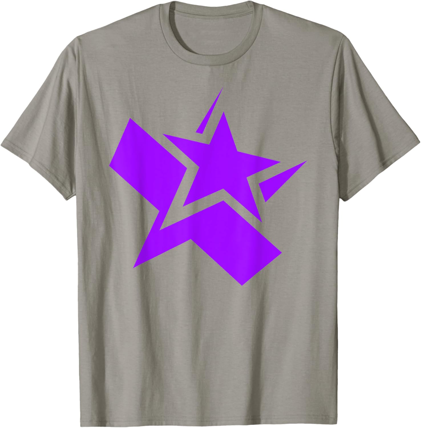 Purple Chunky Star Graphic T-Shirt for Stylish Casual Wear - 13