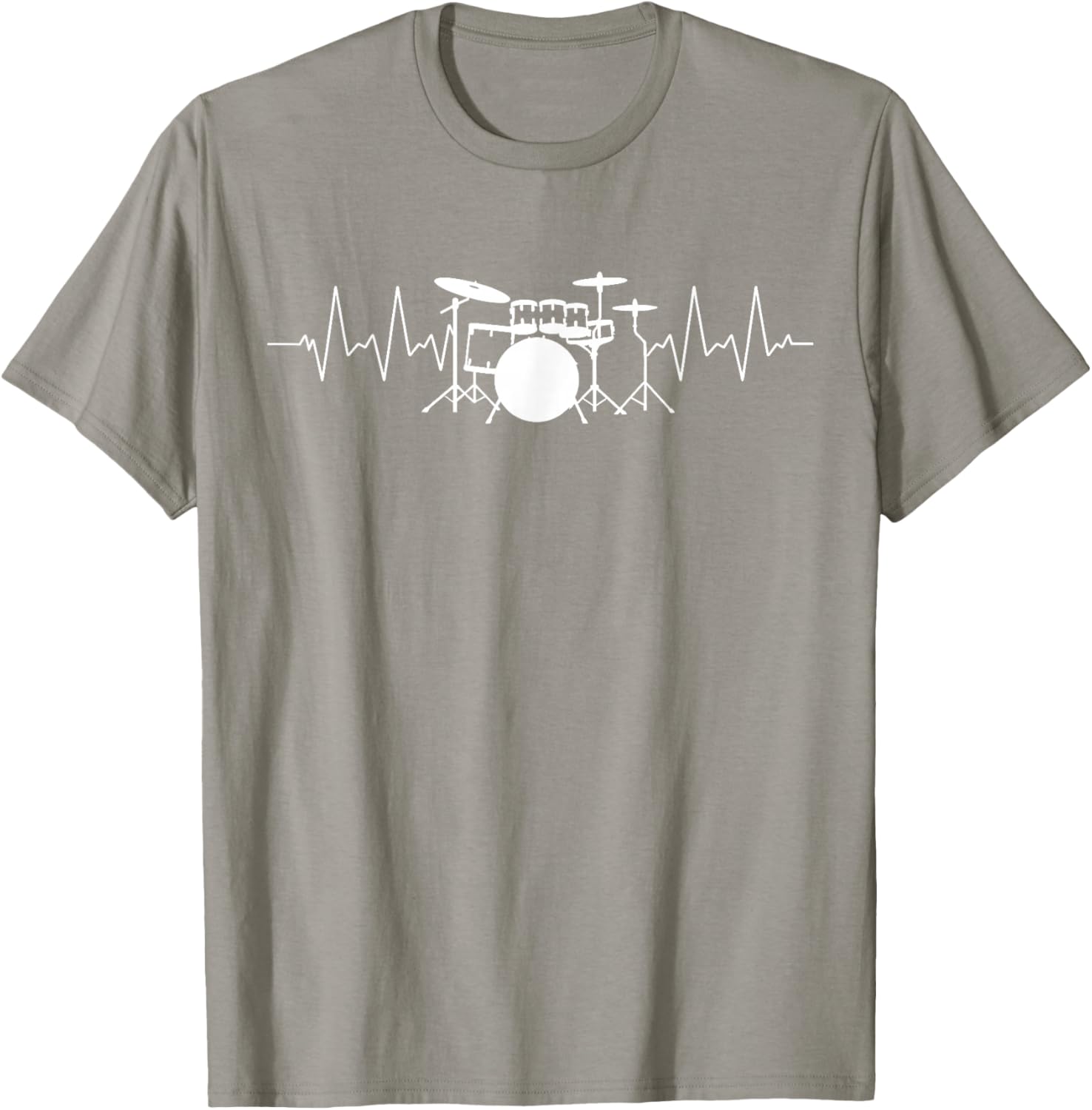 Drummer Heartbeat Pulse T-Shirt for Music Lovers and Musicians - 1