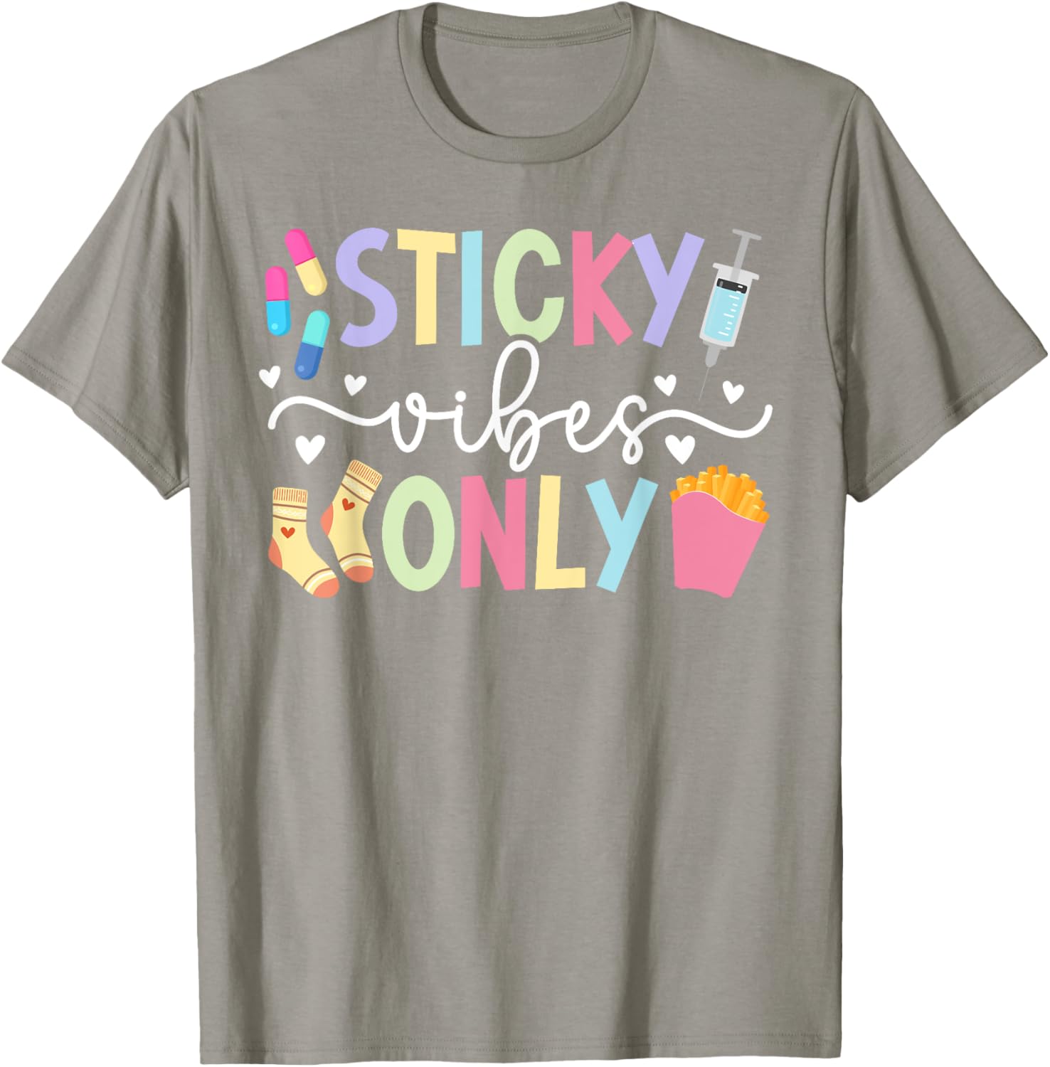 Sticky Vibes Only IVF Mom Transfer Day T-Shirt for Fertility Support - 15