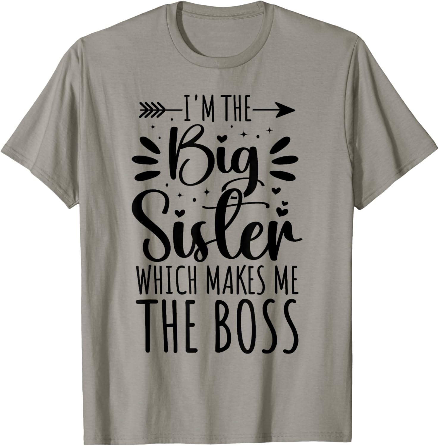 Big Sister Boss Funny Sibling T-Shirt for Proud Sisters - 3