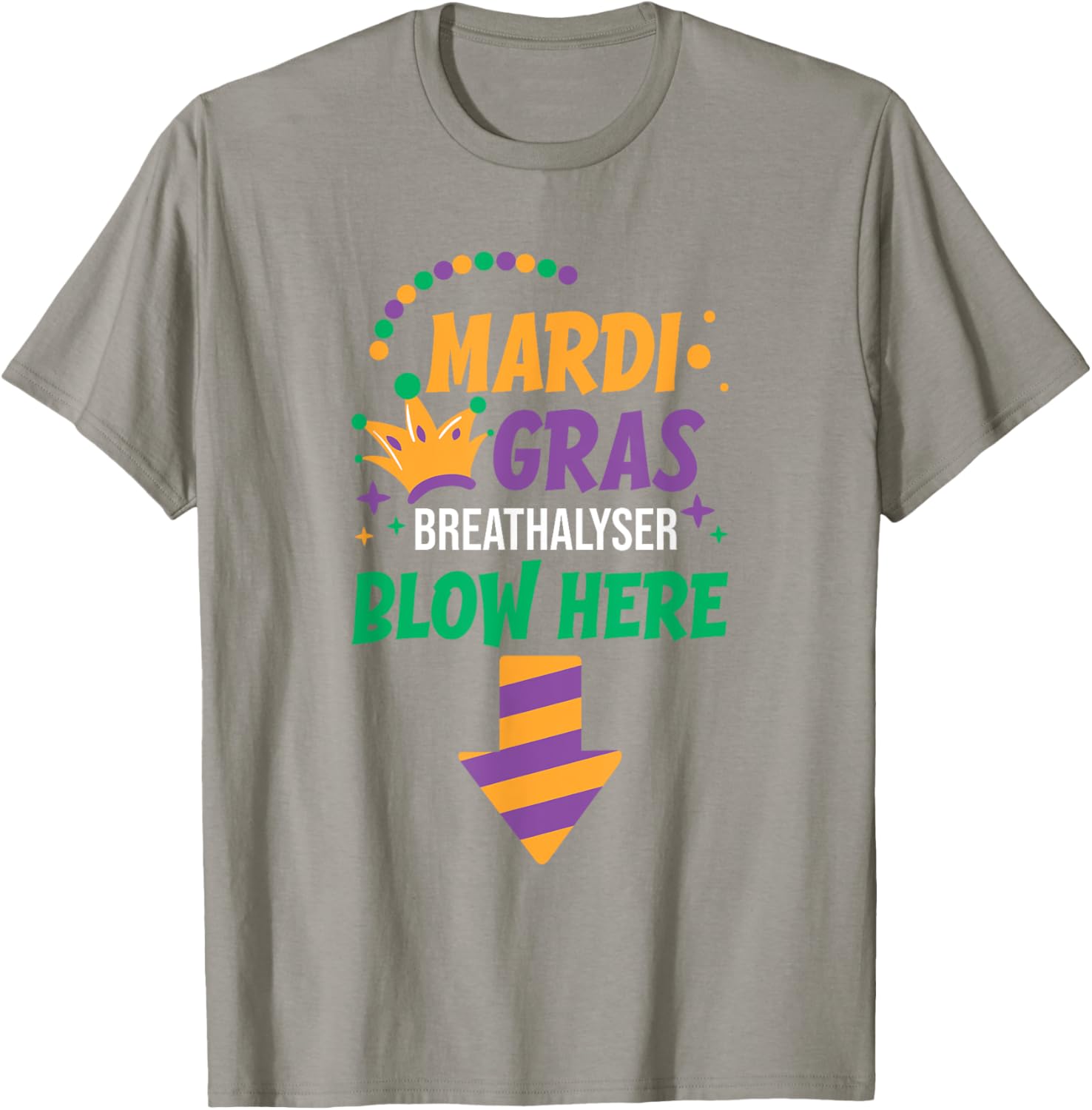 Funny Mardi Gras Breathalyser T-Shirt for Men - Festive Adult Clothing - 22