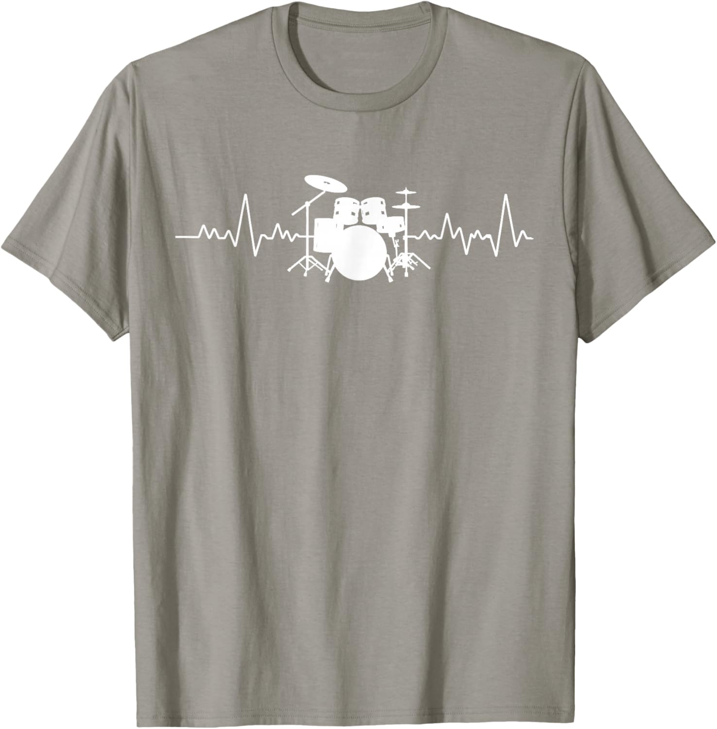 Drummer Heartbeat Pulse Graphic T-Shirt for Music Lovers and Musicians - 4