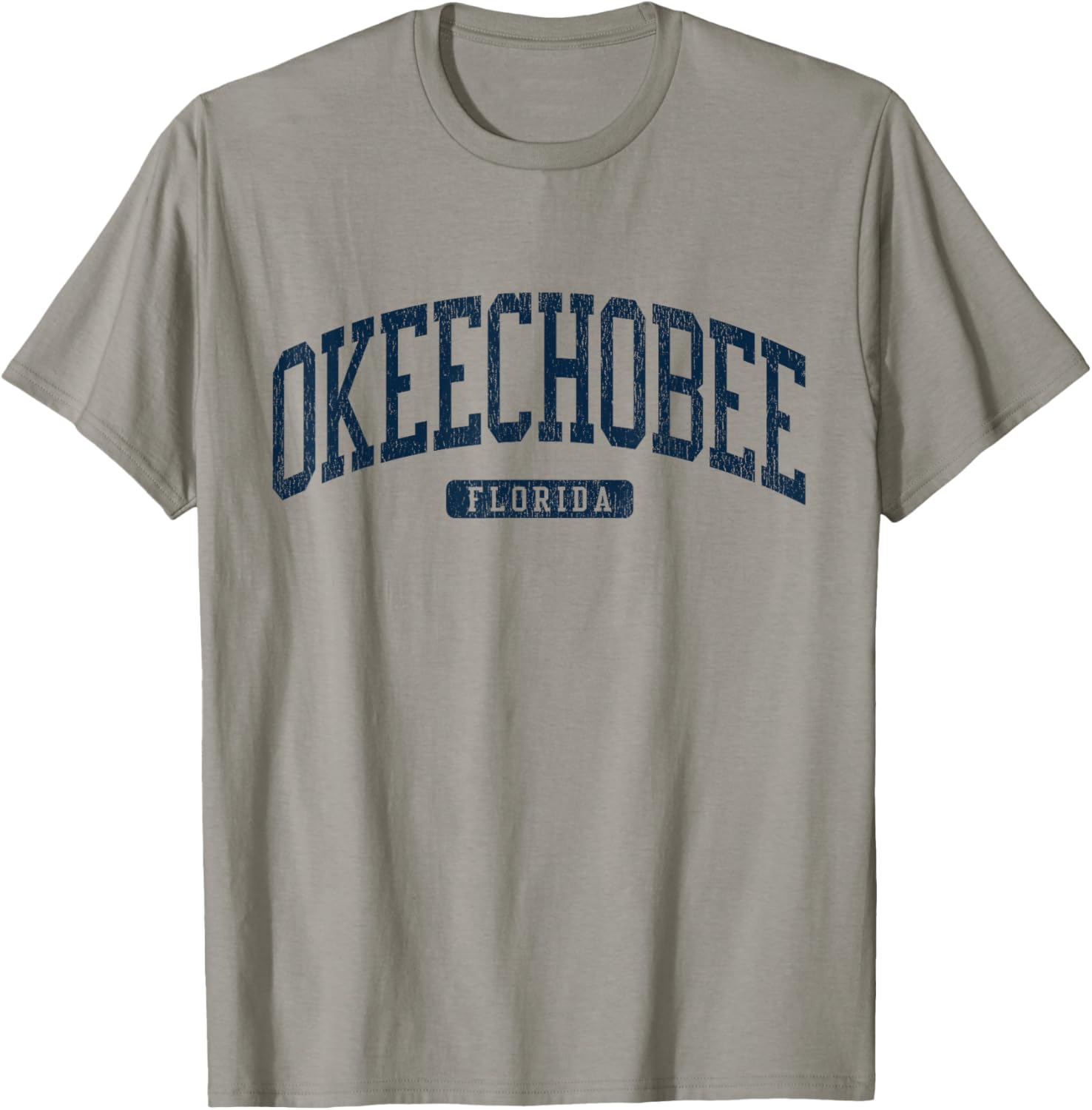 Okeechobee Florida College Style Blue T-Shirt for Students and Fans - 3