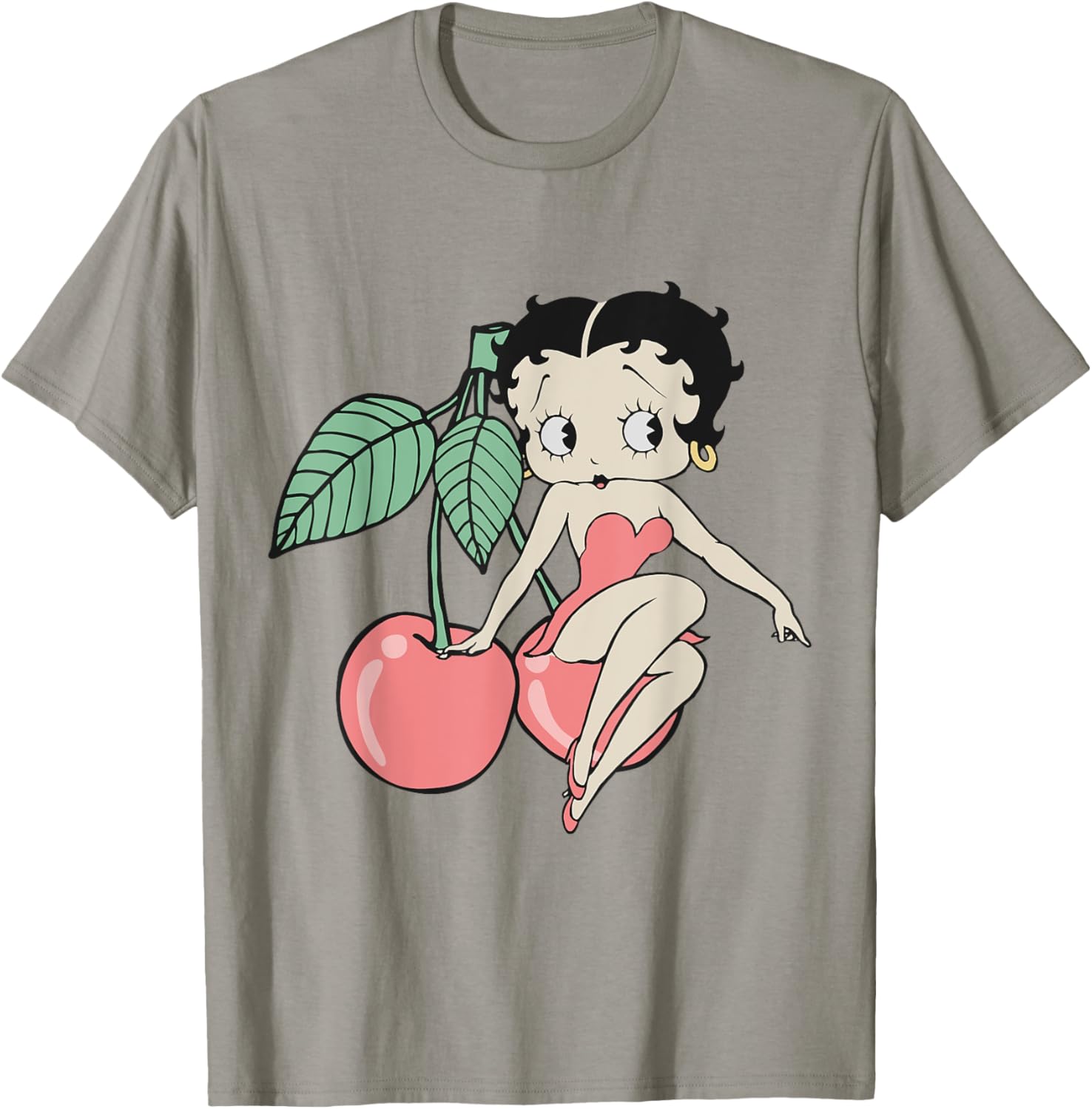 Vintage Betty Boop Red Cherry T-Shirt for Retro Fashion Lovers - 3