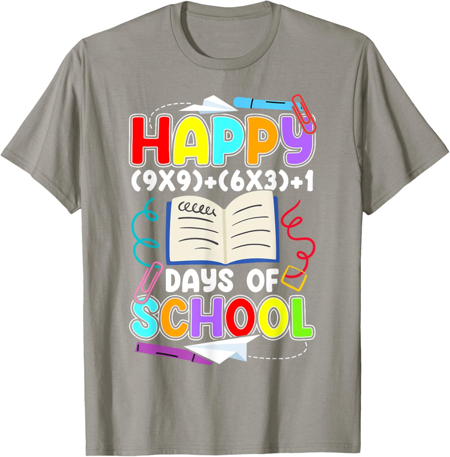 Happy 100 Days of School Math T-Shirt for Kids Celebrating 100th Day - 4