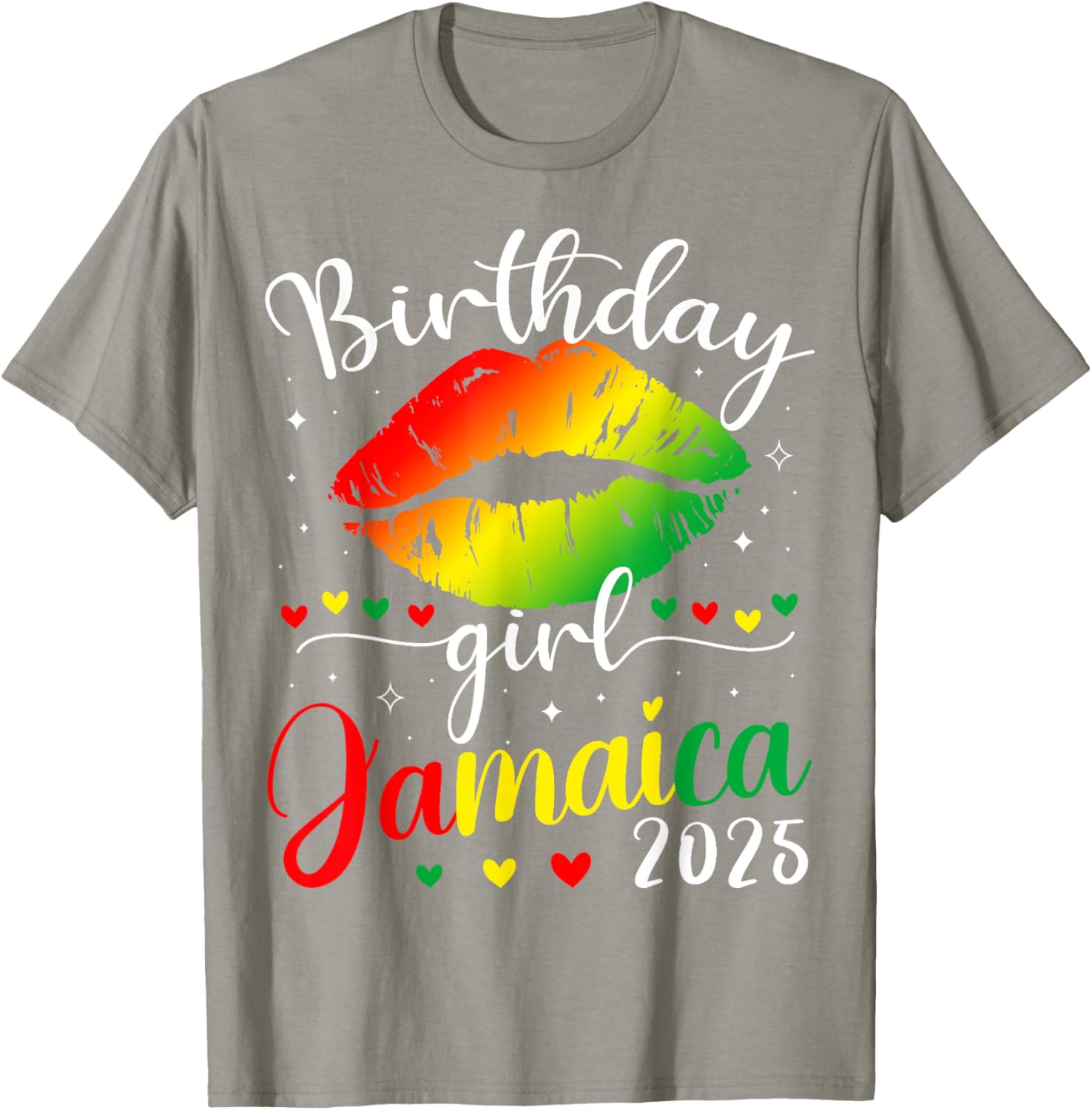 Jamaica 2025 Birthday Squad T-Shirt for Girls Fun Party Trip Outfit - 12