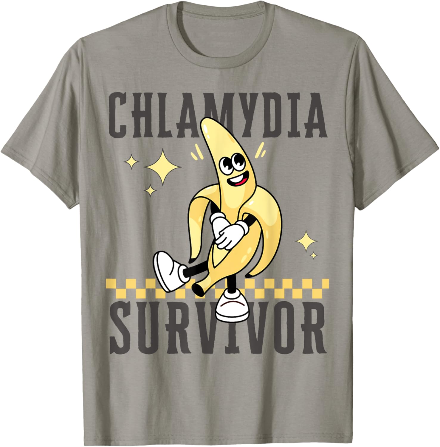 Funny Banana Chlamydia Survivor T-Shirt for Humorous Casual Wear - 9
