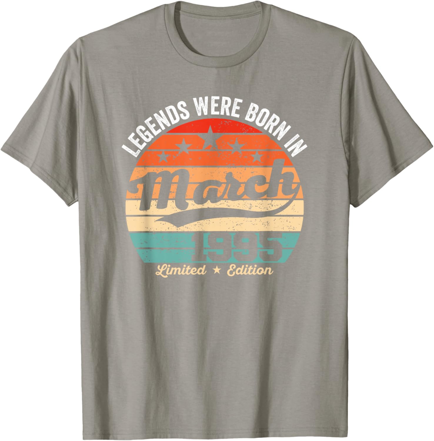 Vintage 30th Birthday Legends Born in March 1995 T-Shirt for Men and Women - 19