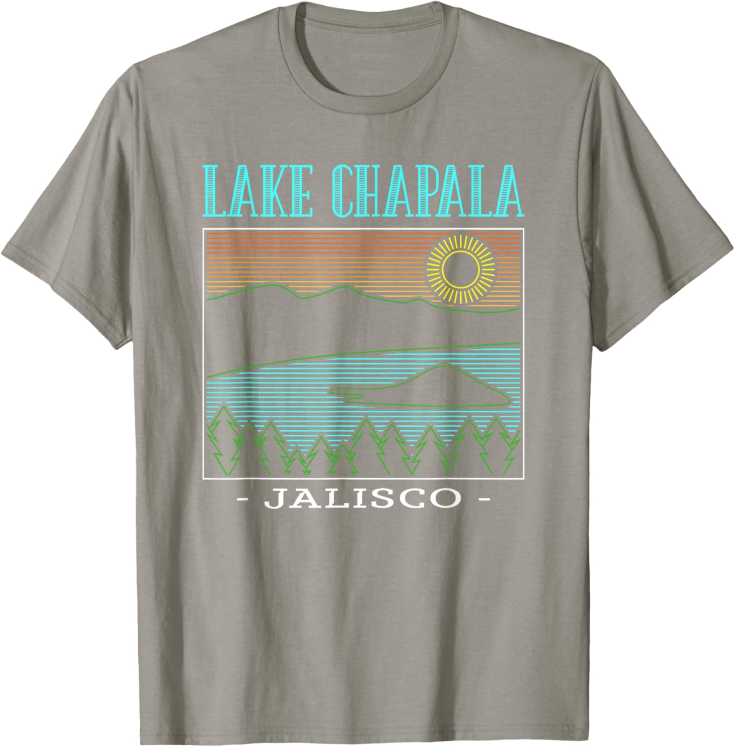 Lake Chapala Jalisco Mountains Vintage T-Shirt for Outdoor Lovers - 5