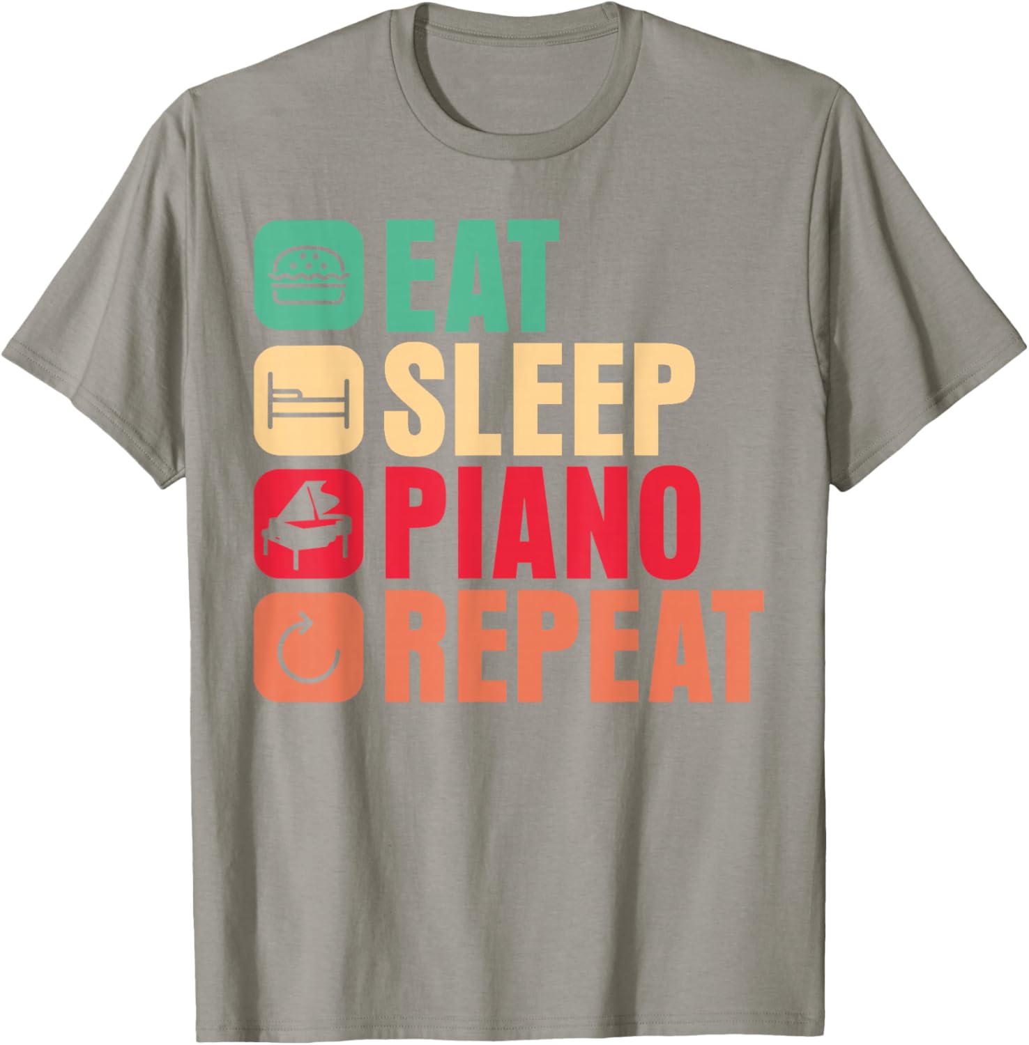 Piano Teacher Eat Sleep Repeat T-Shirt for Music Lovers and Pianists - 5
