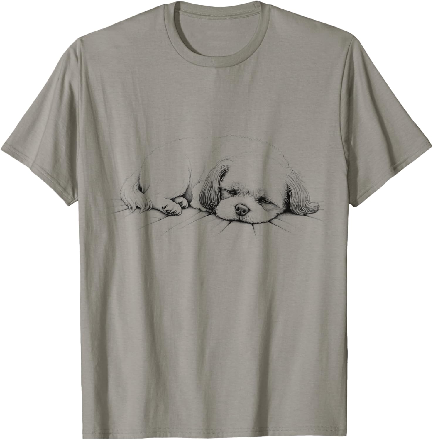 Adorable Shih Tzu Sleeping Design T-Shirt for Dog Lovers Men and Women - 8