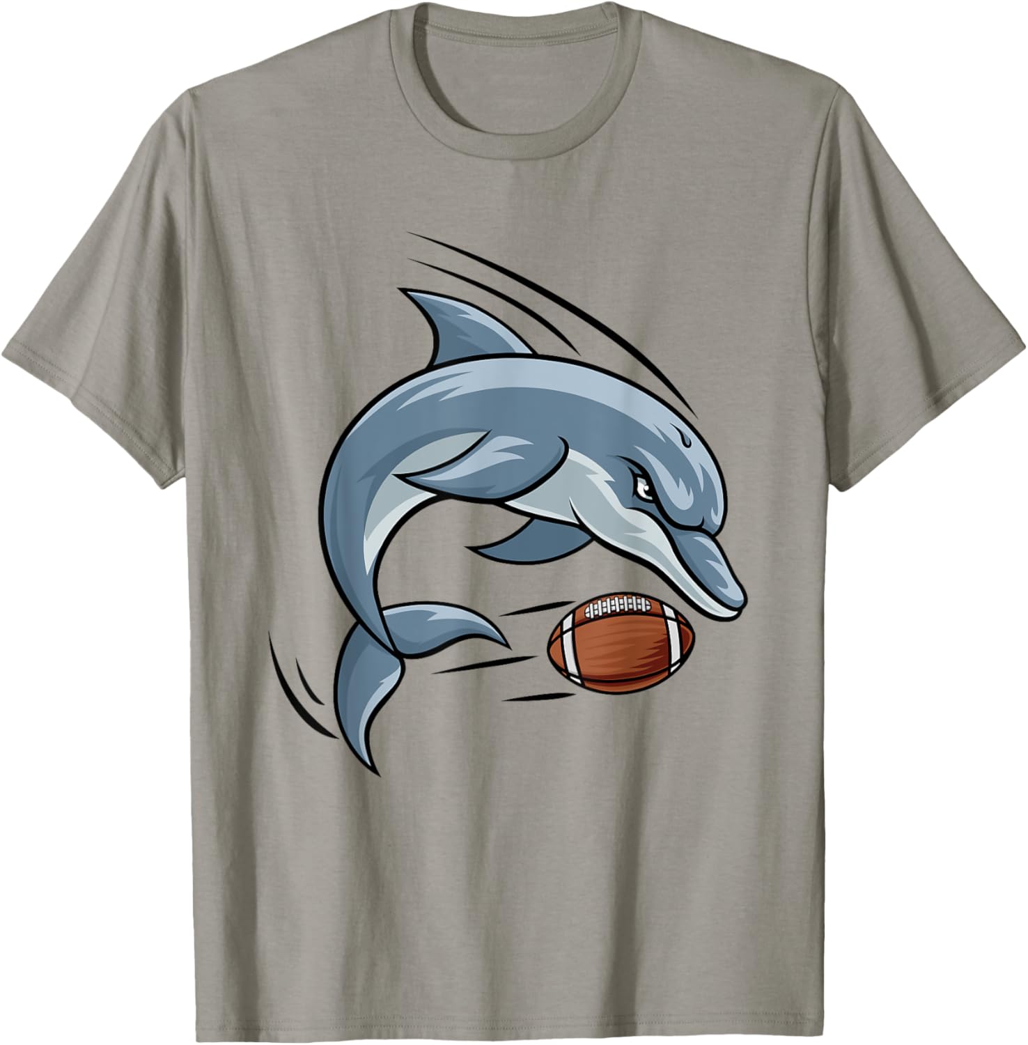 Dolphin Cartoon Character Football T-Shirt for Fun and Sporty Style - 18
