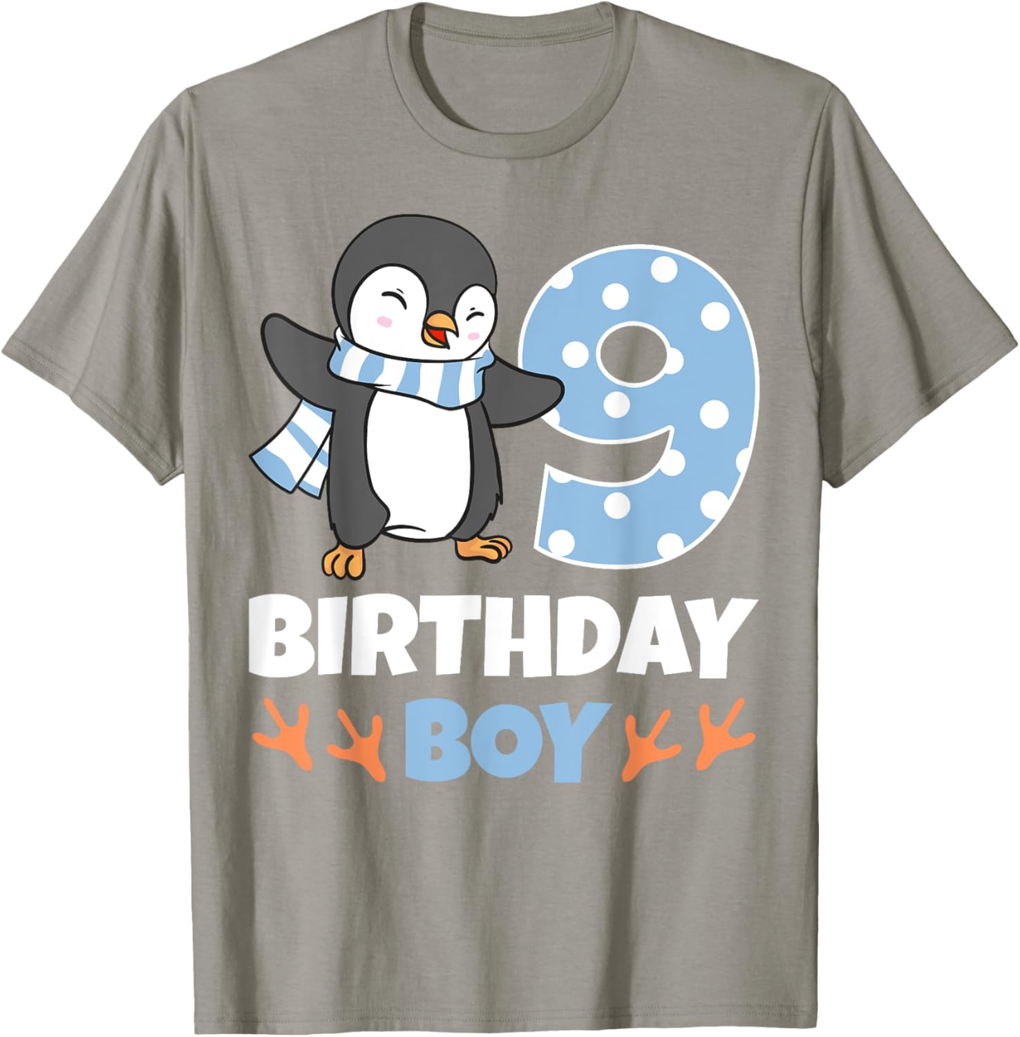 Penguin 9th Birthday Winter Theme T-Shirt for Boys Fun Celebration - 11
