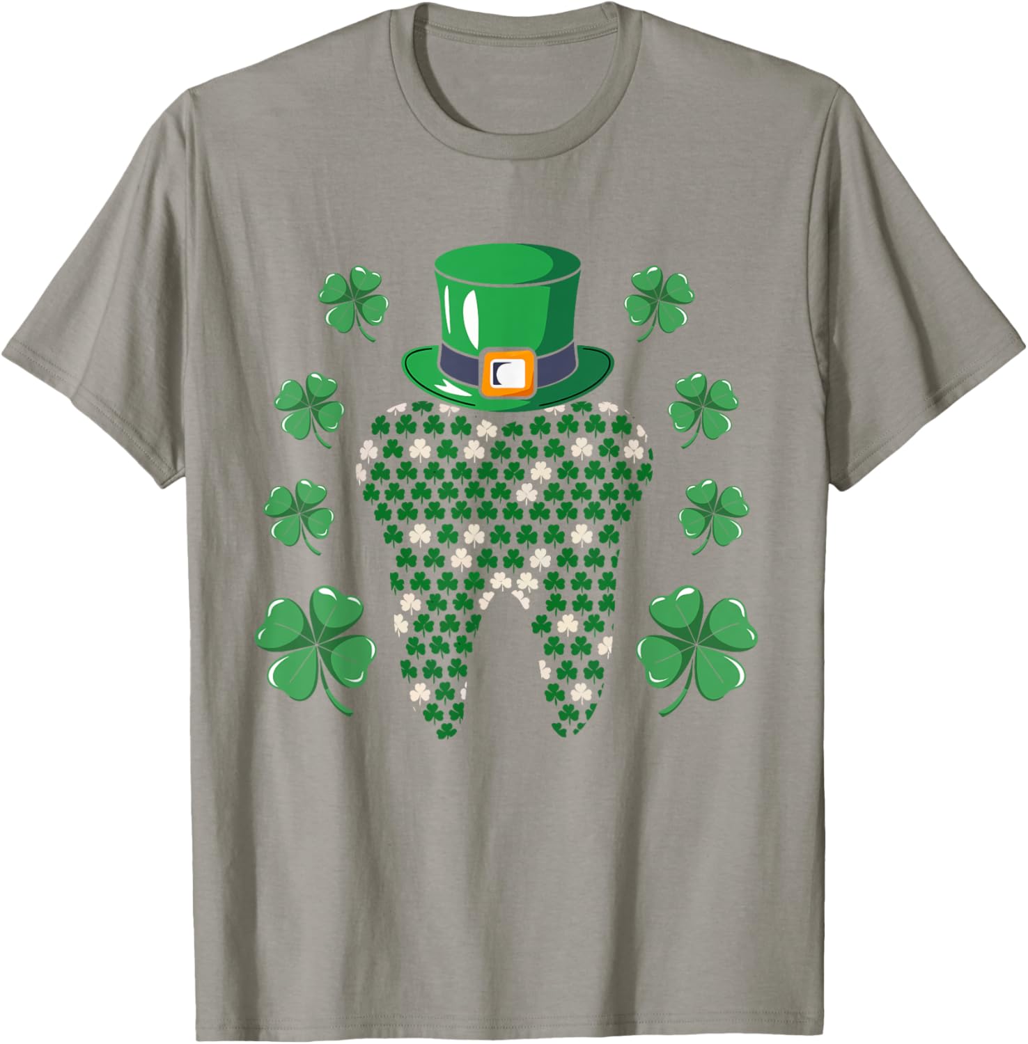 Tooth Leprechaun Hat St Patrick's Day Dentist T-Shirt for Men - 11