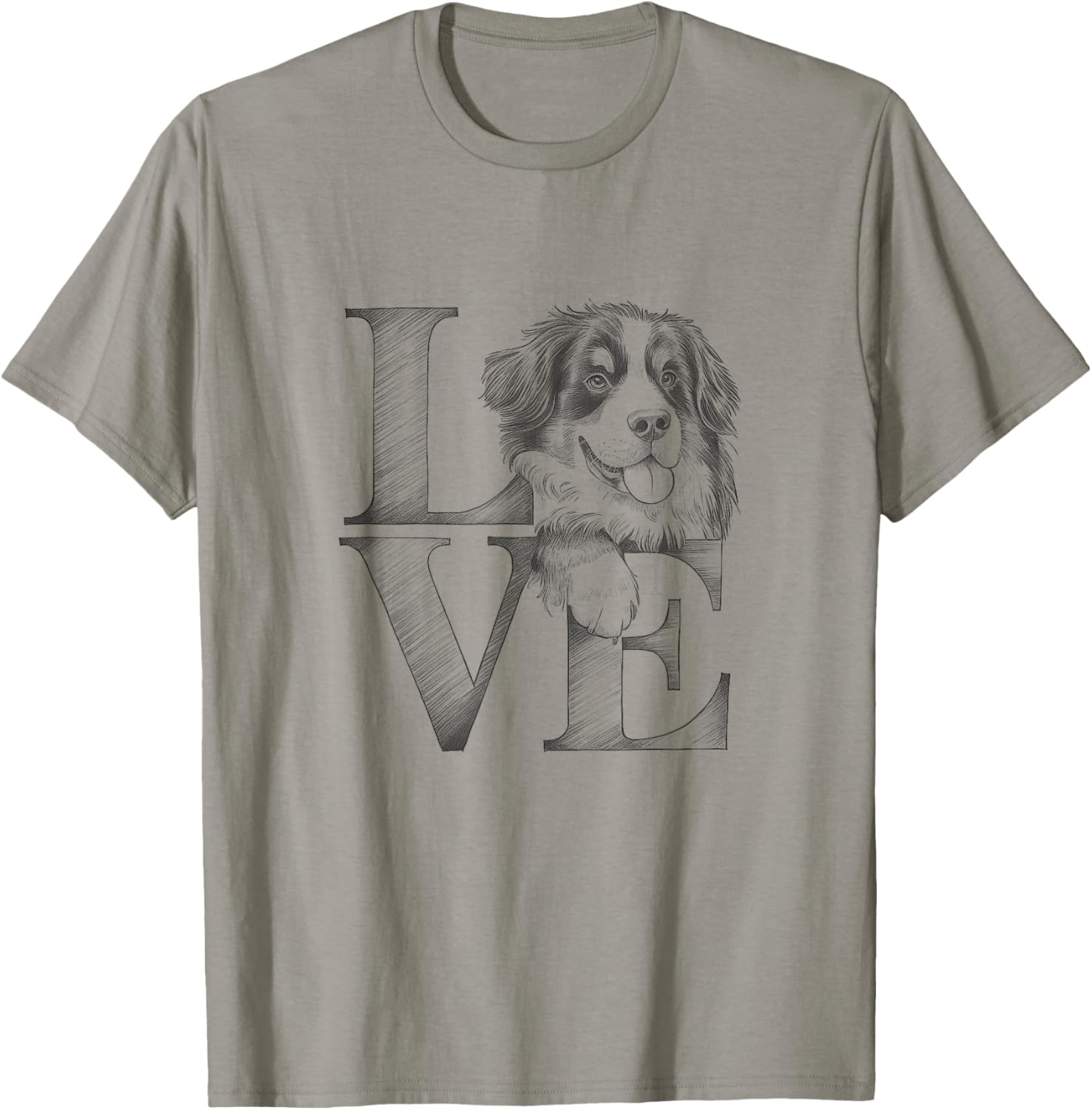 Bernese Mountain Dog Love T-Shirt for Dog Lovers - Unisex Design - 1