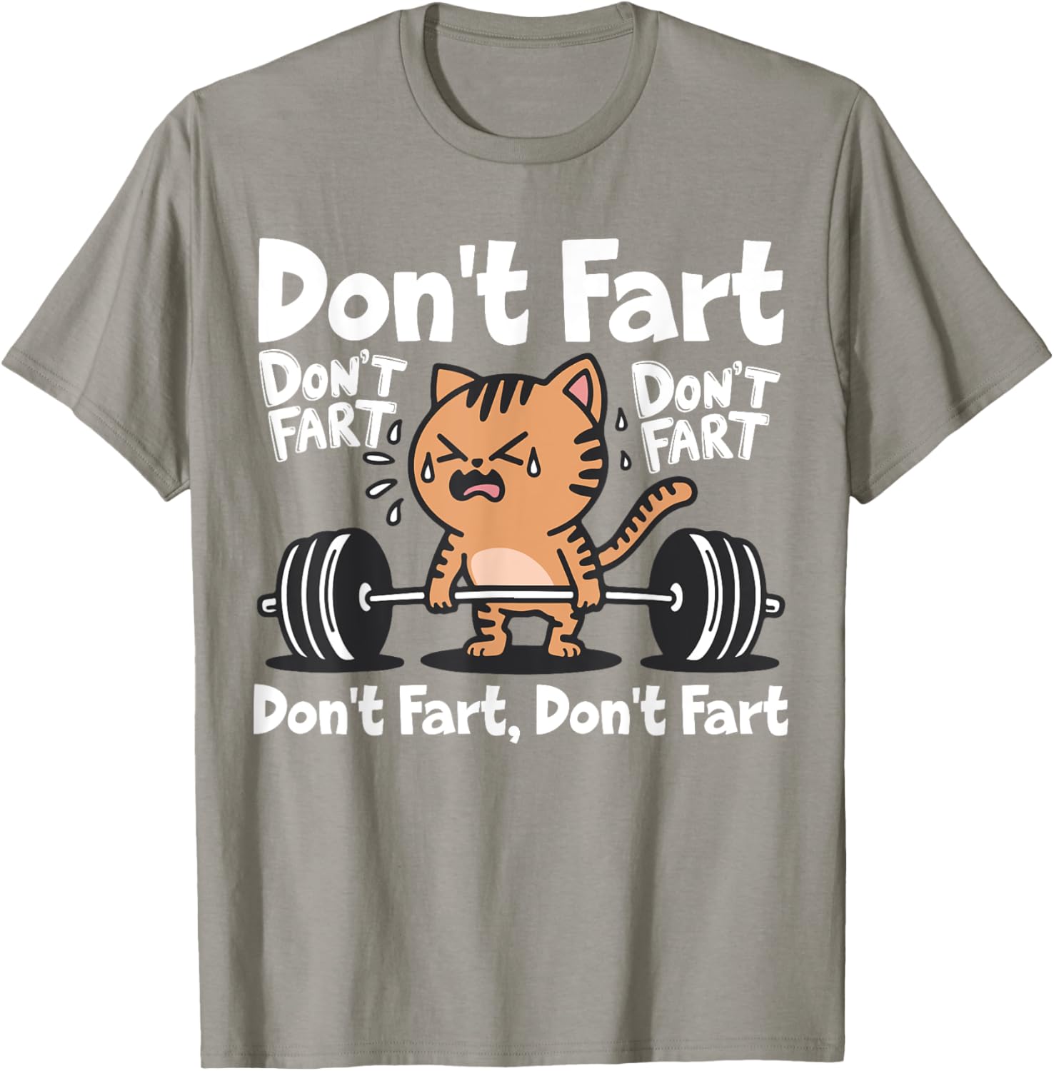 Funny Cat Workout T-Shirt for Weightlifting Fitness Lovers - 1