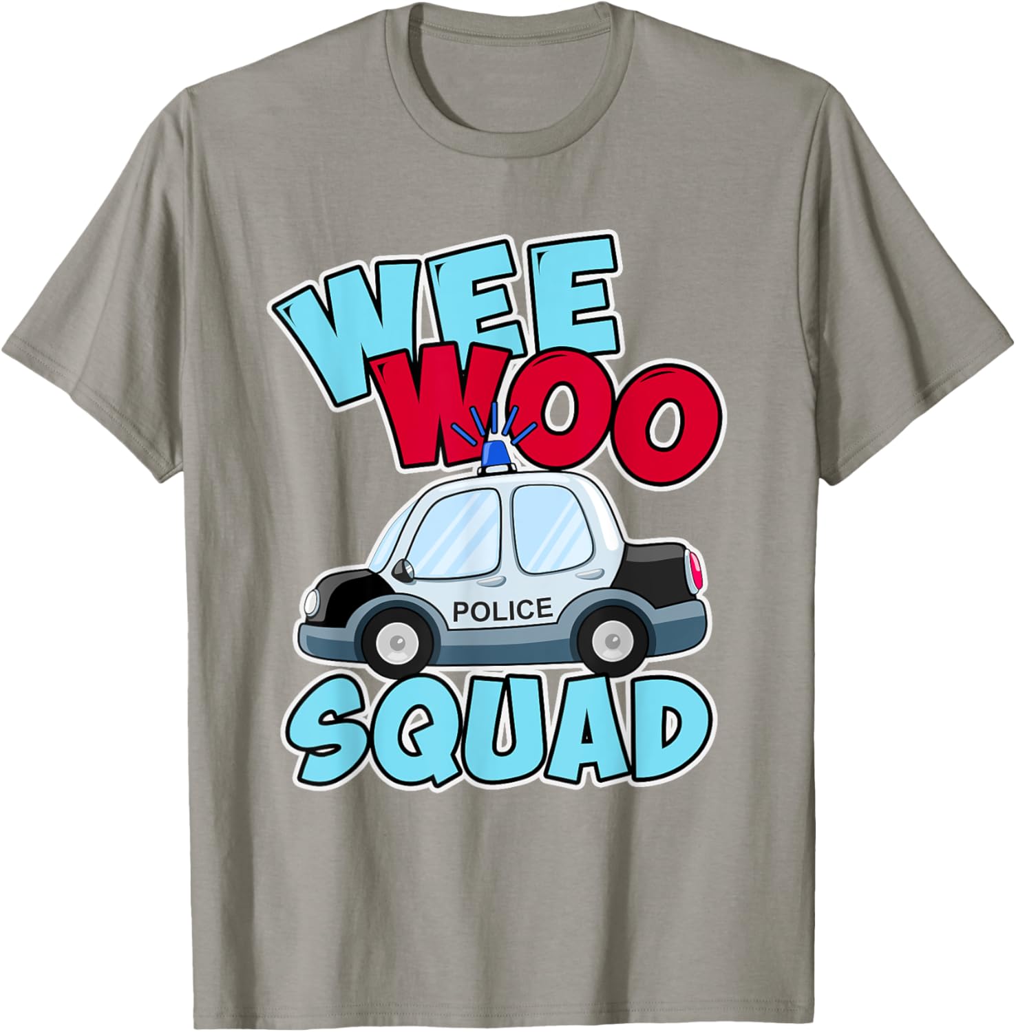 Wee Woo Squad Police Car T-Shirt for Kids - Fun Policeman Design - 20
