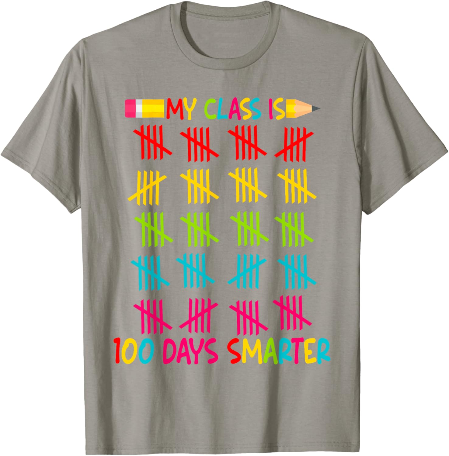 100 Days Smarter Teacher T-Shirt for 100th Day of School Celebrations - 9