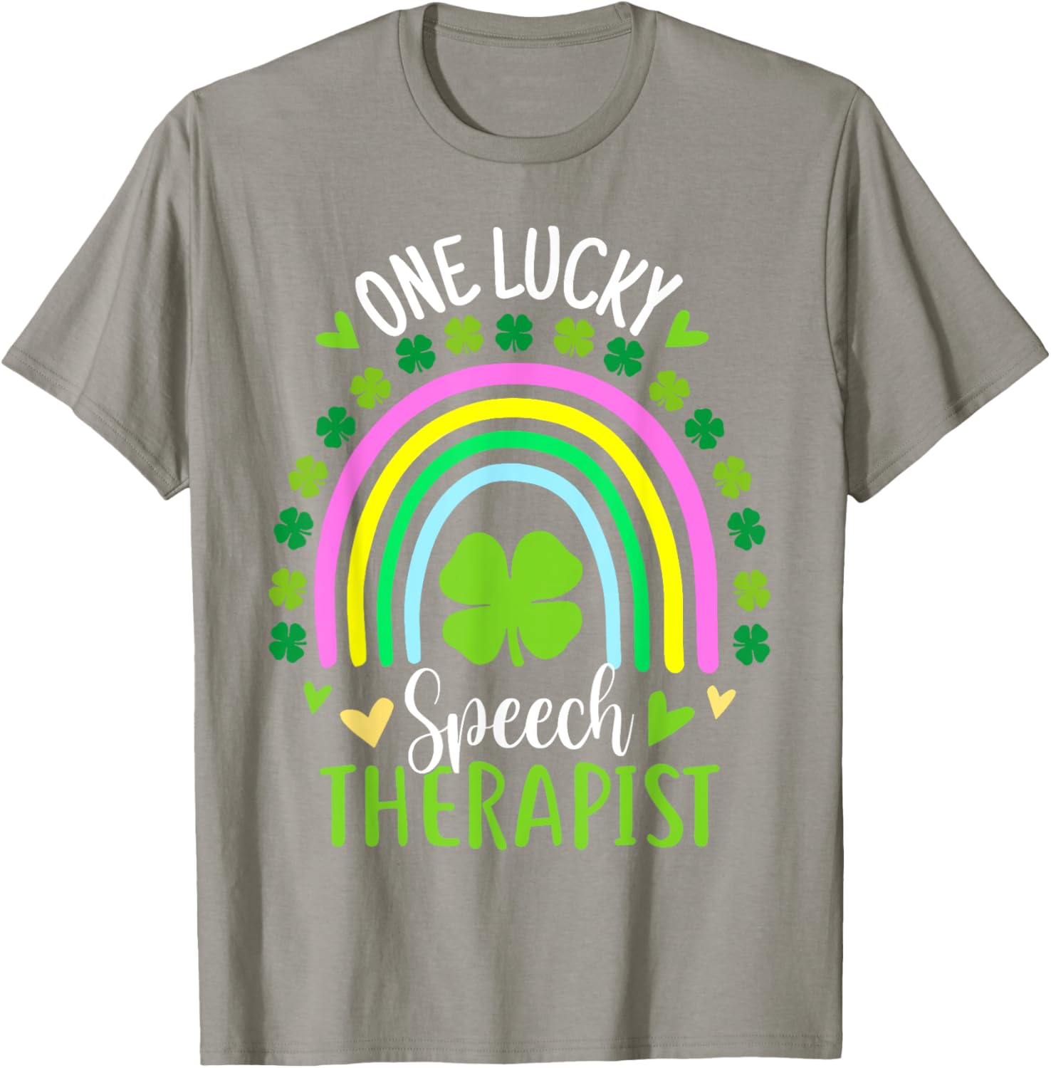 Lucky Speech Therapist St Patricks Day Shamrock T-Shirt for Women - 25