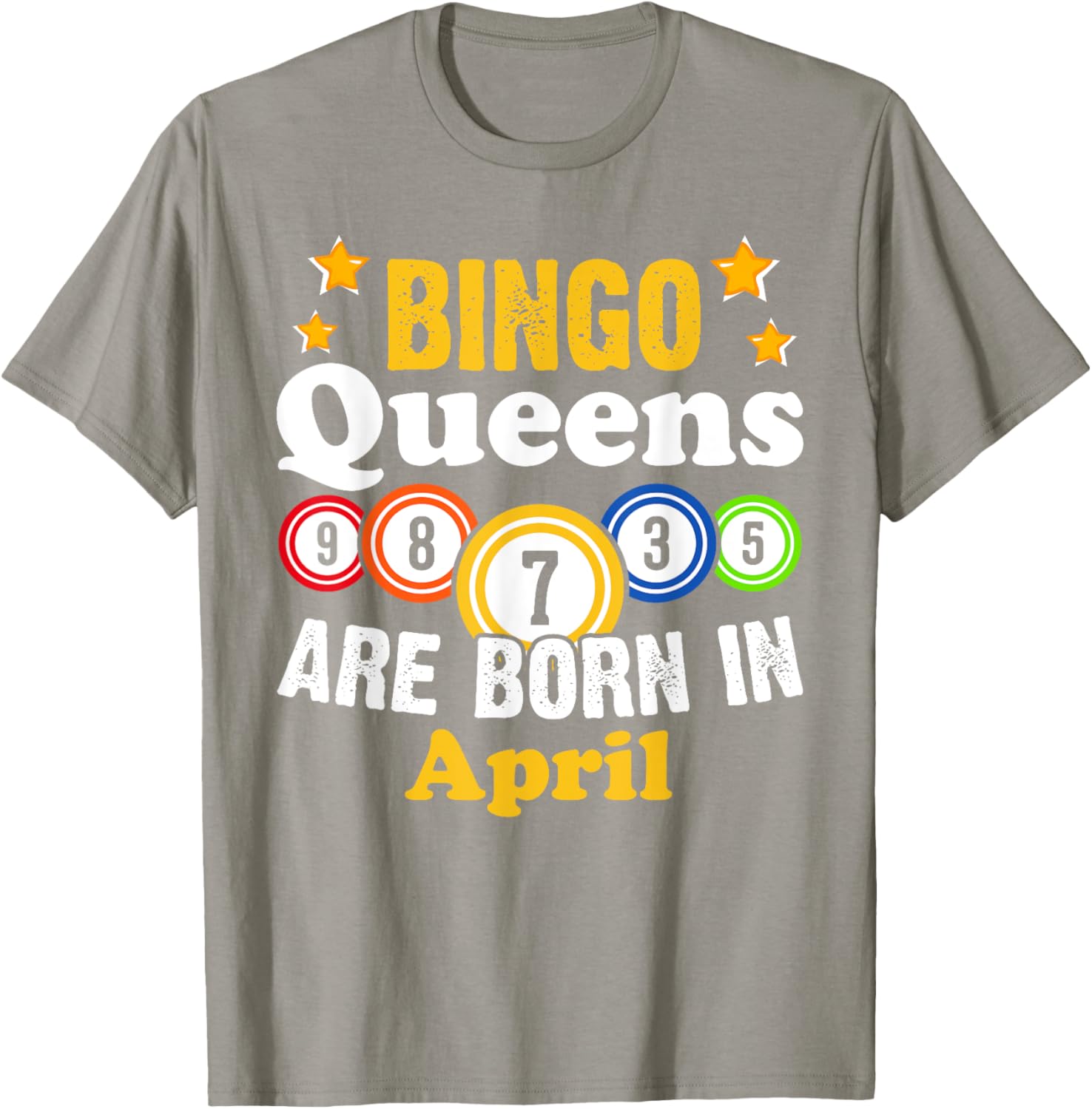 Funny April Birthday Bingo Queen T-Shirt for Fun Celebrations - 6