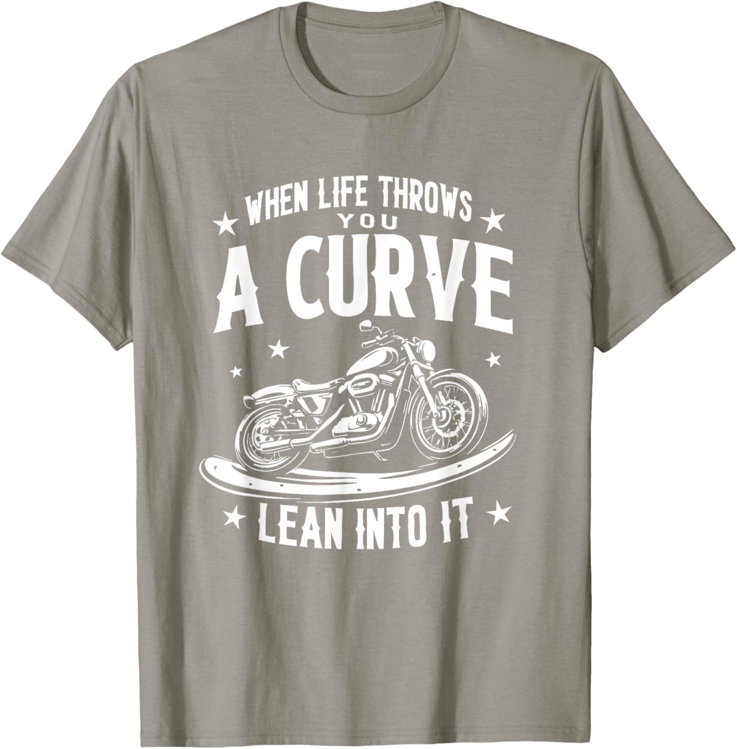 Biker Life Throws You A Curve T-Shirt for Men and Women - Cool Motorcycle Tee - 13